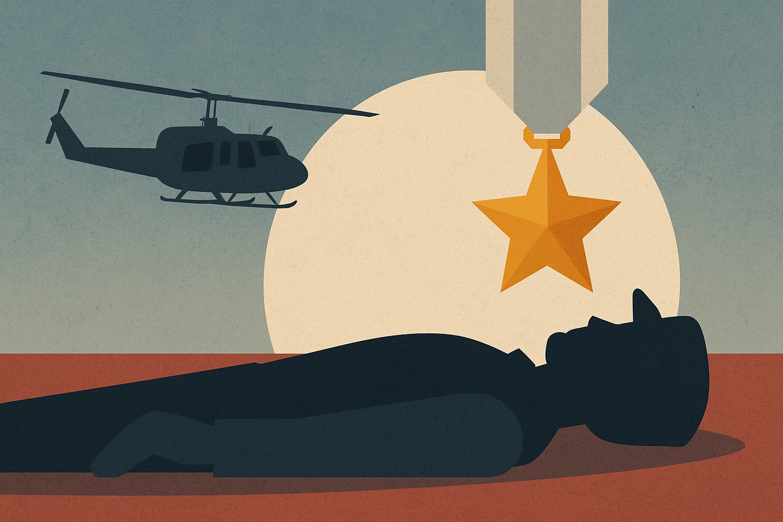 Editorial illustration for: New Bill Seeks Medal of Honor for Vietnam Veteran Pilot Killed in Action
