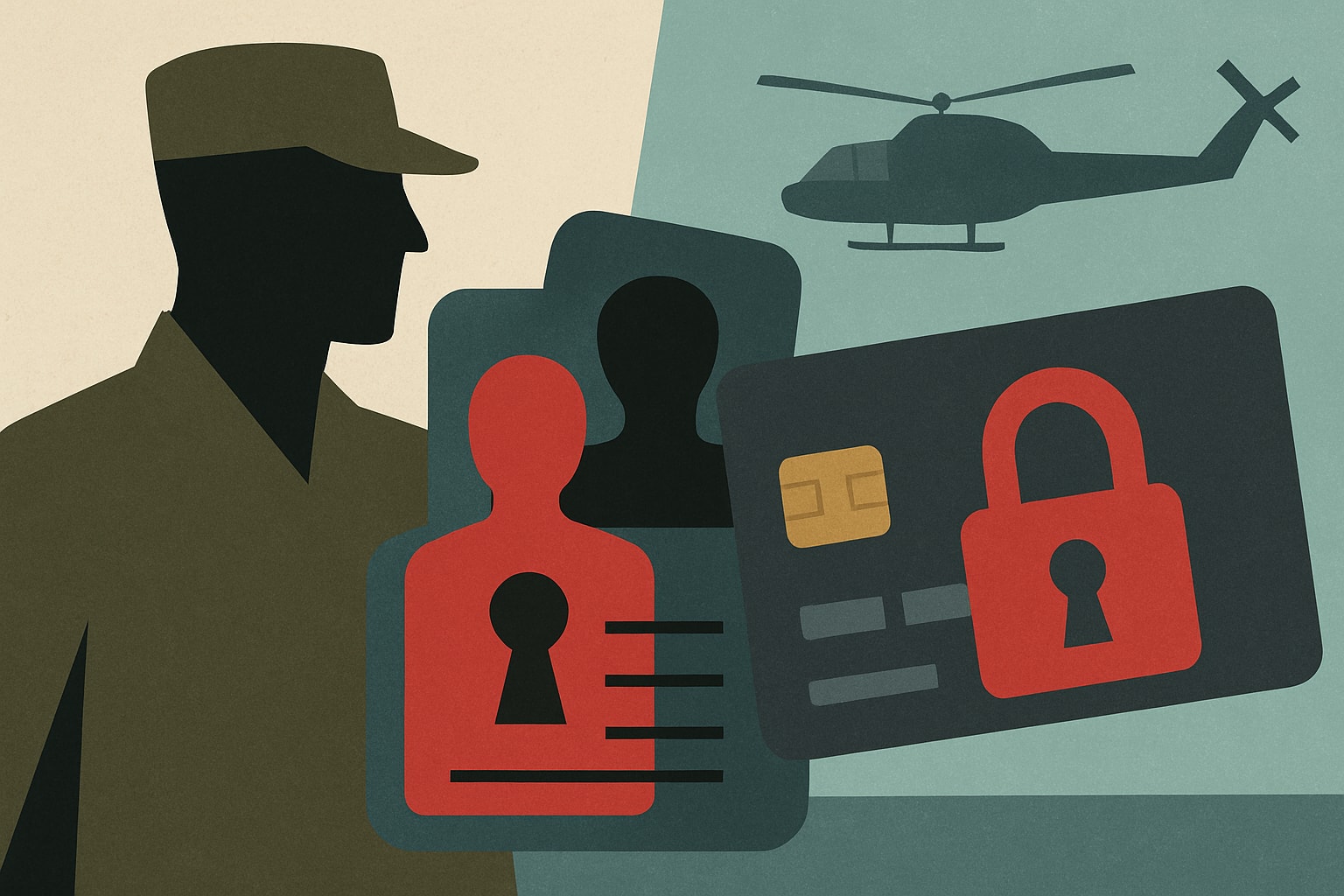 Editorial illustration for: Army Recruiter Pleads Guilty to Stealing Identities for Bank Fraud