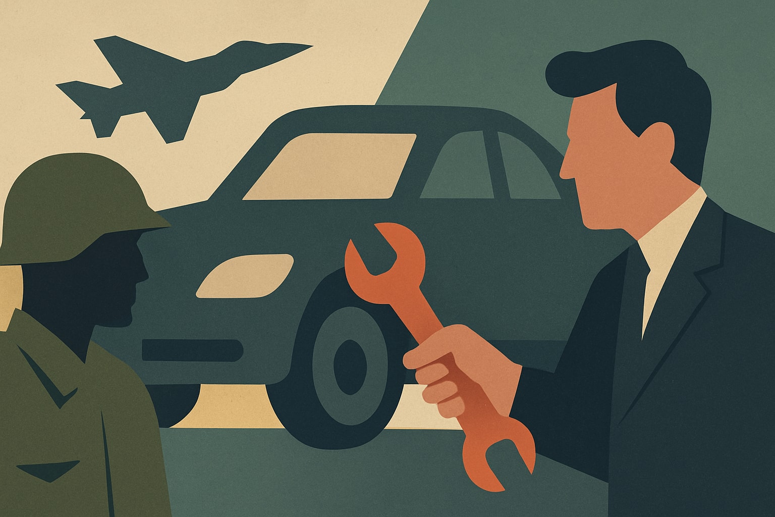 Editorial illustration for: Trump Advocates for Right to Repair in Automotive Industry