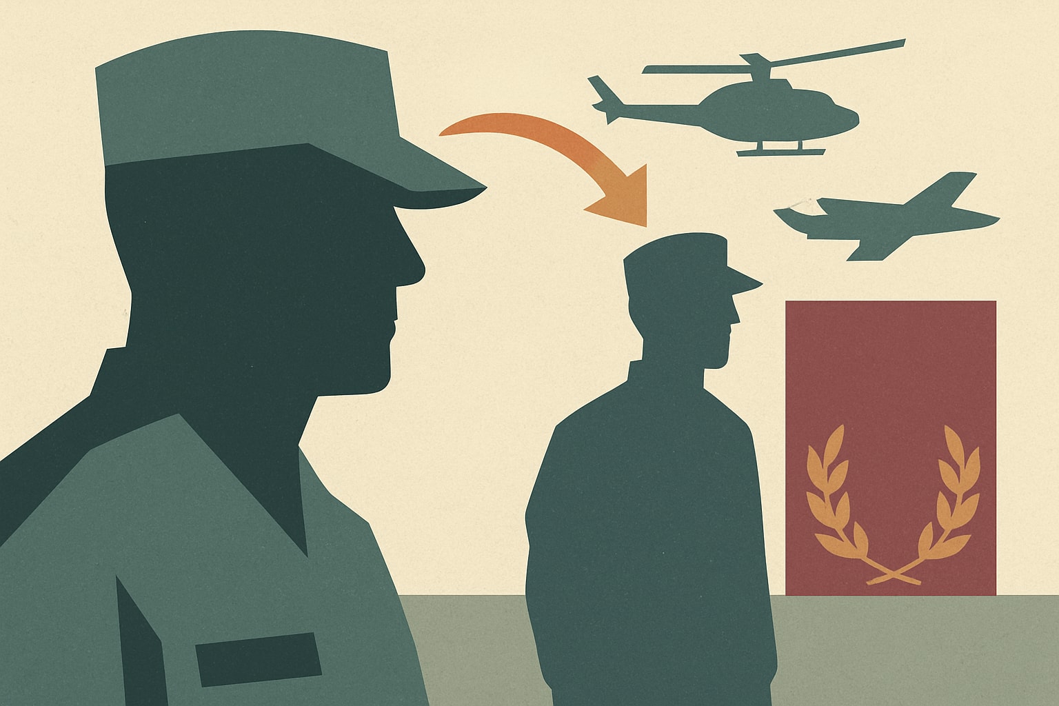 Editorial illustration for: Iraq and Afghanistan Veterans Retiring: Implications for Future Military Leaders