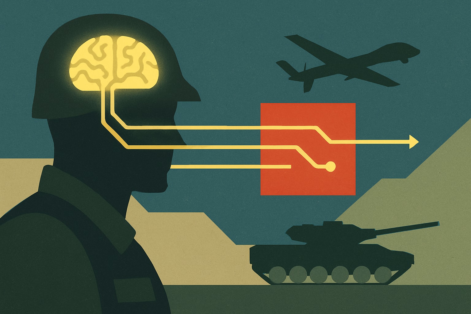 Editorial illustration for: Ukraine's Defense AI Chief Predicts a New Paradigm of Warfare