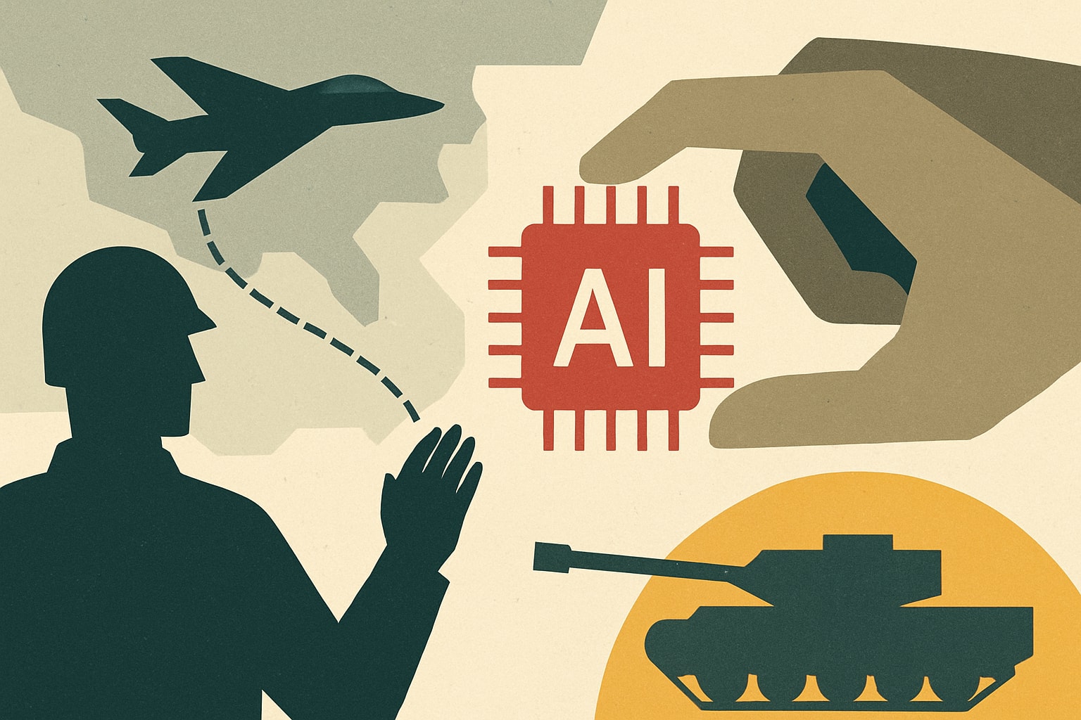 Editorial illustration for: Congress Proposes New Controls on AI for Military Targeting and Planning