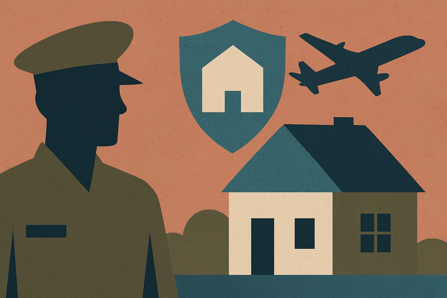 Editorial illustration for: Essential Home Insurance Tips for Your Next PCS Move