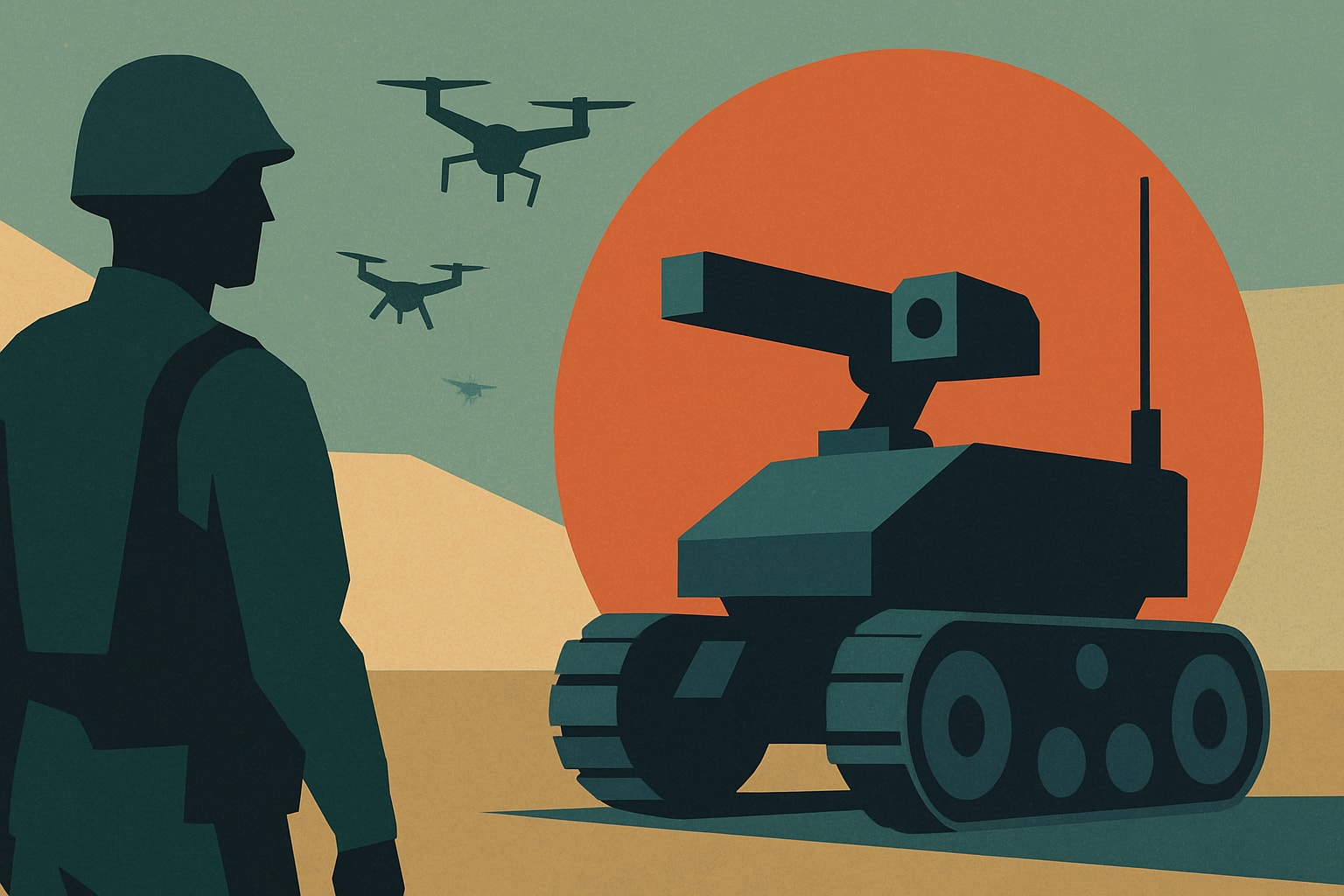 Editorial illustration for: Army Unveils New Counter-Drone Robot Developed During Operation Jailbreak