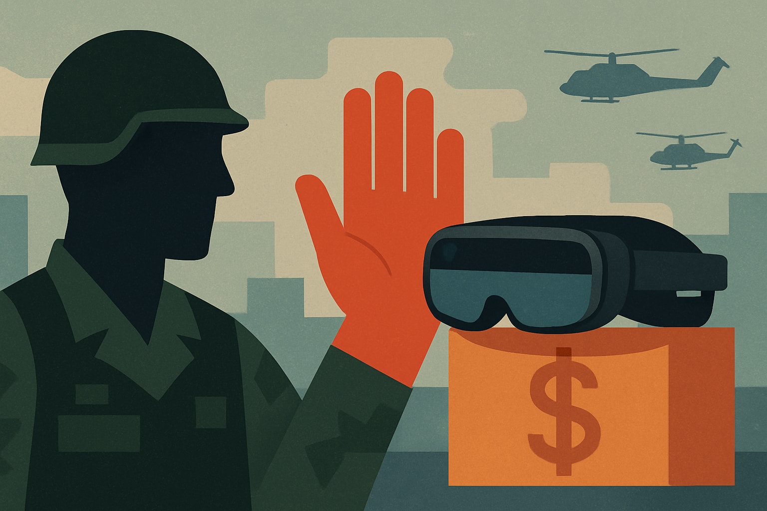 Editorial illustration for: Army's $2 Billion Investment in IVAS Headsets Faces Soldier Rejection