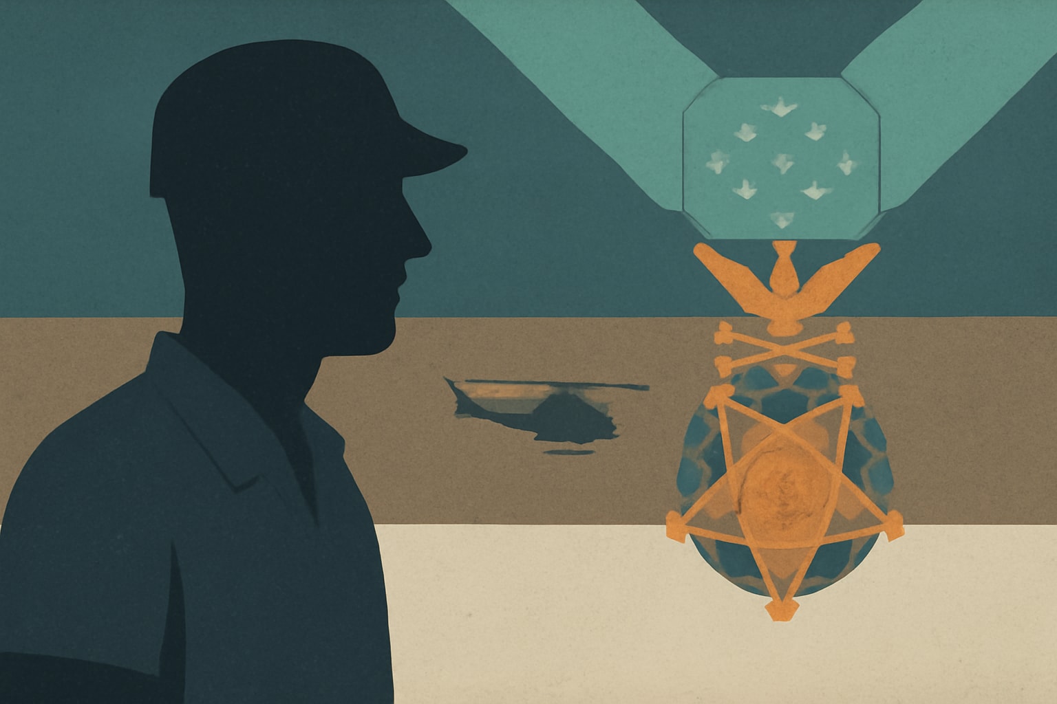 Editorial illustration for: Marvin Shields: The Only Navy Seabee Awarded the Medal of Honor