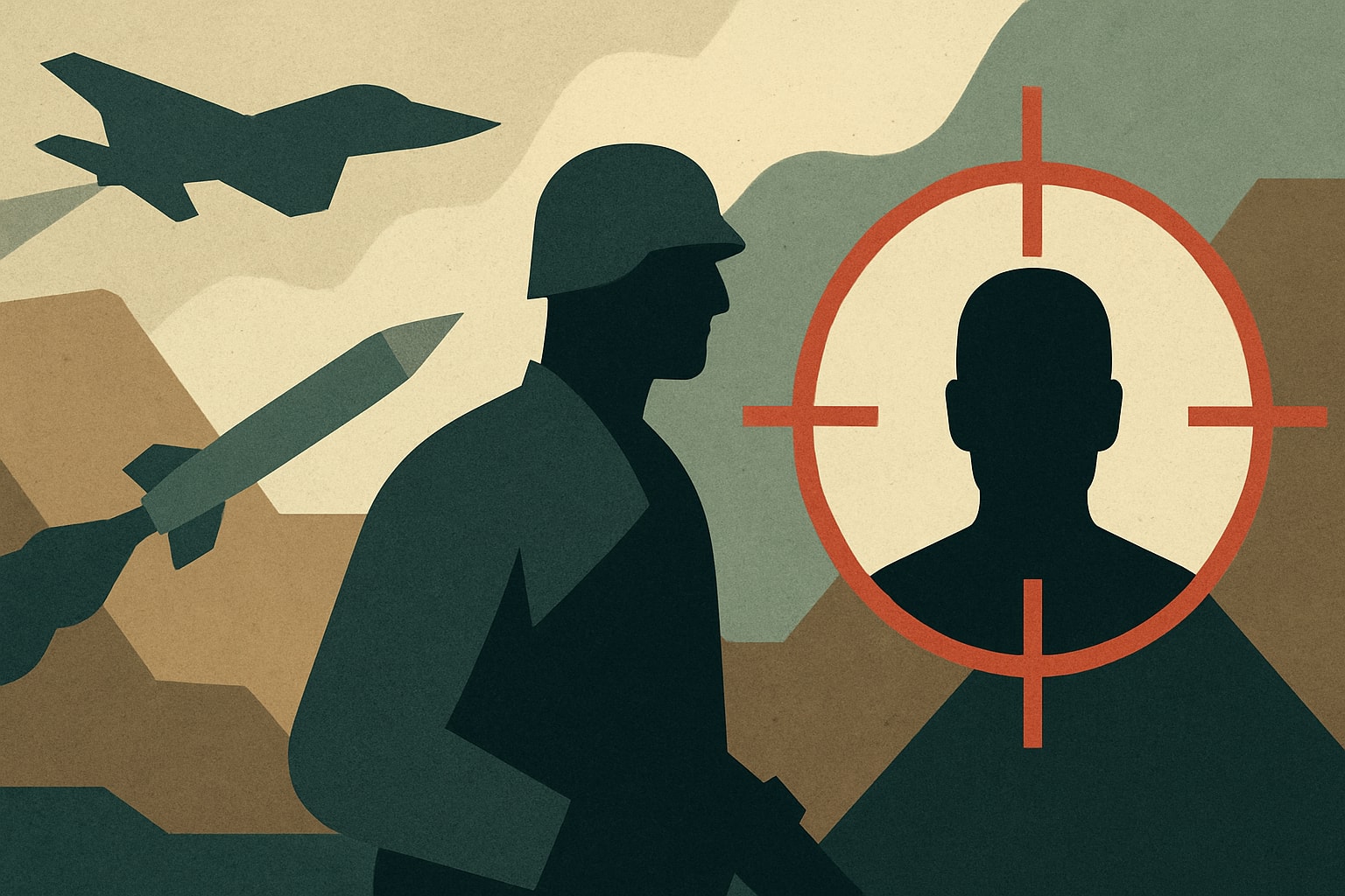 Editorial illustration for: U.S. Military Strike Neutralizes Leader of Venezuela’s Tren de Aragua Gang