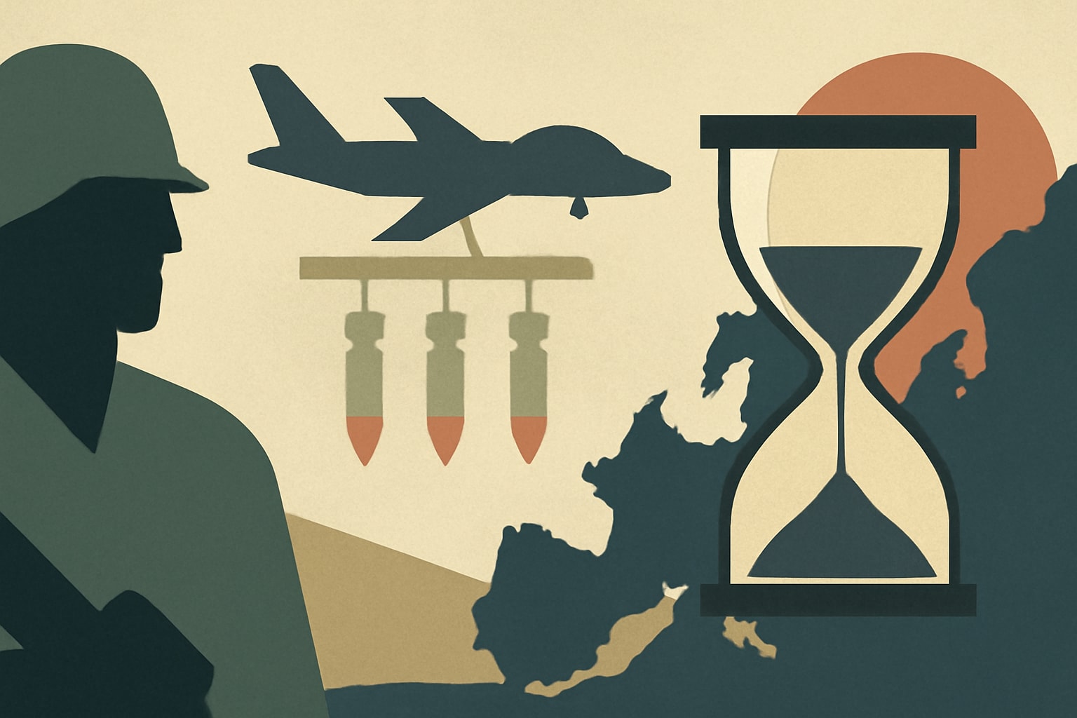 Editorial illustration for: U.S. Delays Weapons Deliveries to European Countries Amid Iran War