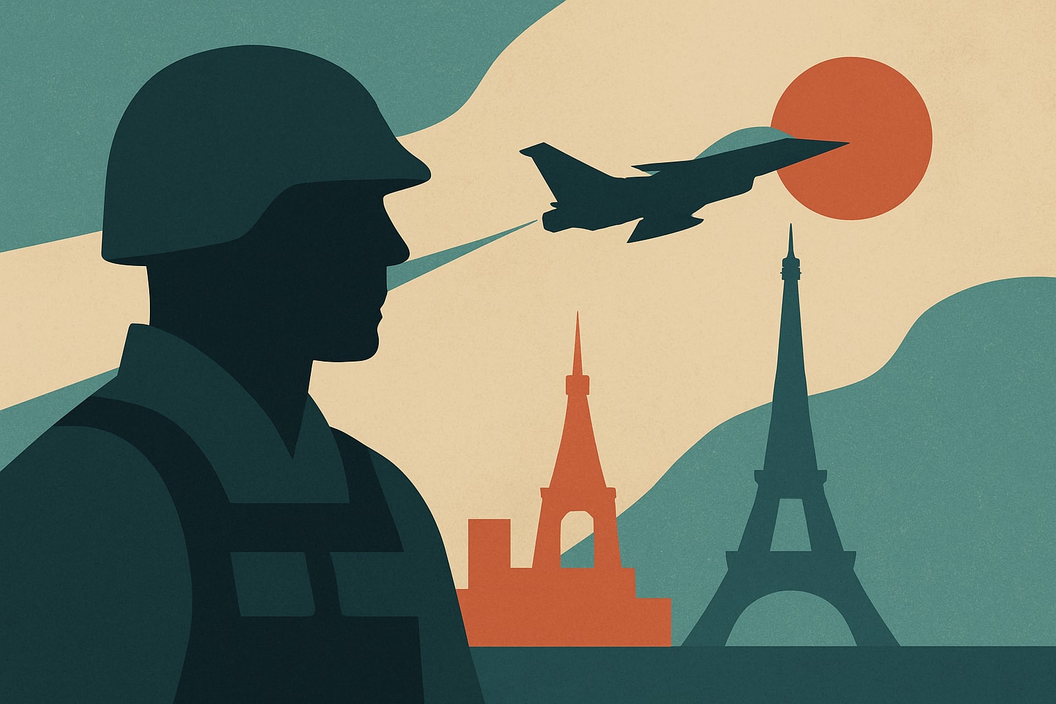Editorial illustration for: Paris Defense Show Signals Urgent Procurement Needs Amid Rising Tensions