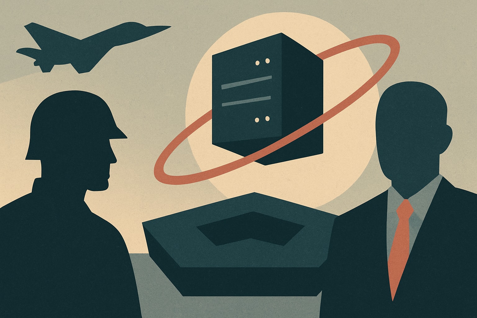 Editorial illustration for: Senators Propose Bill for Pentagon to Utilize On-Orbit Data Centers