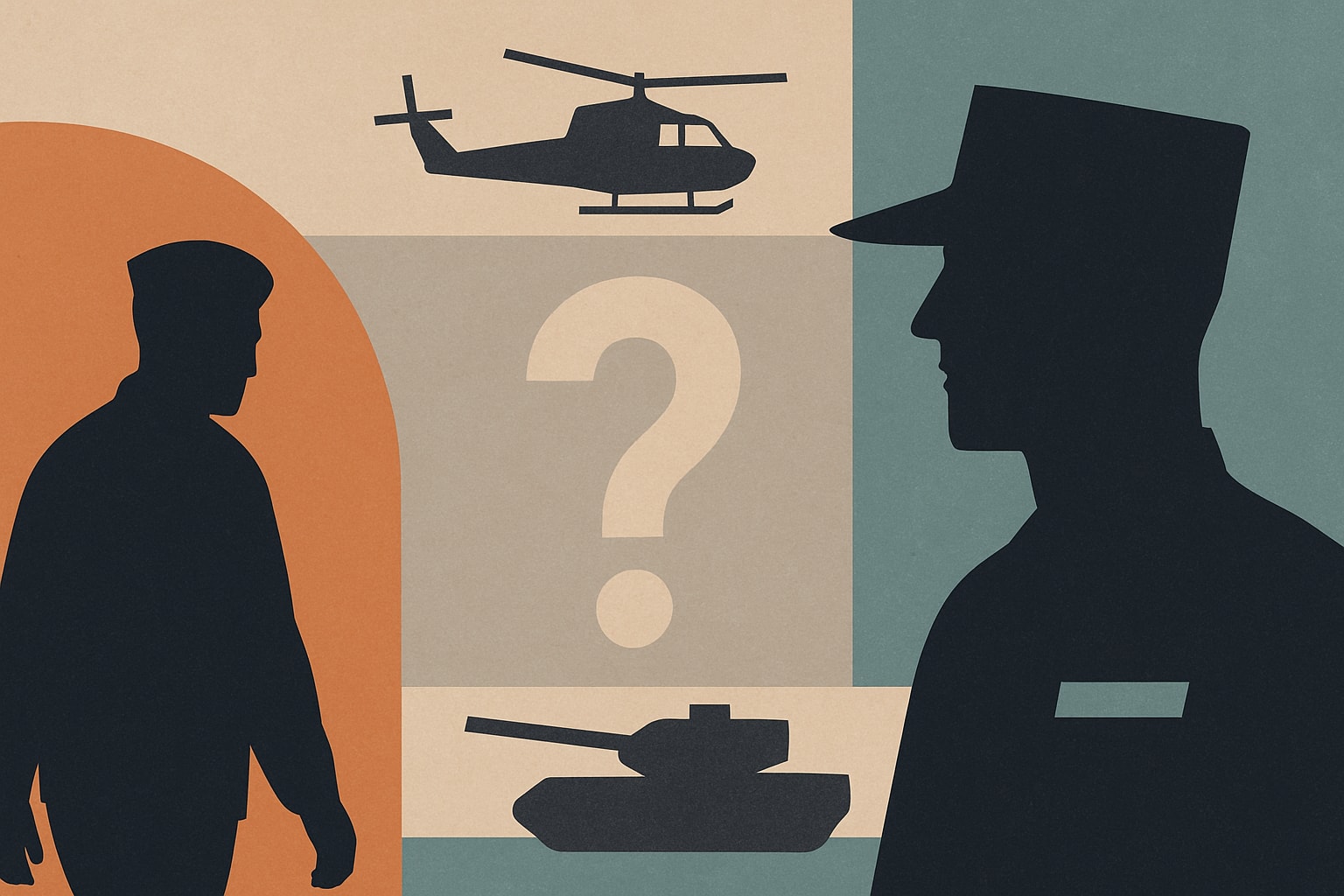 Editorial illustration for: Retirement of Post-9/11 Veterans Raises Questions for New Military Leaders