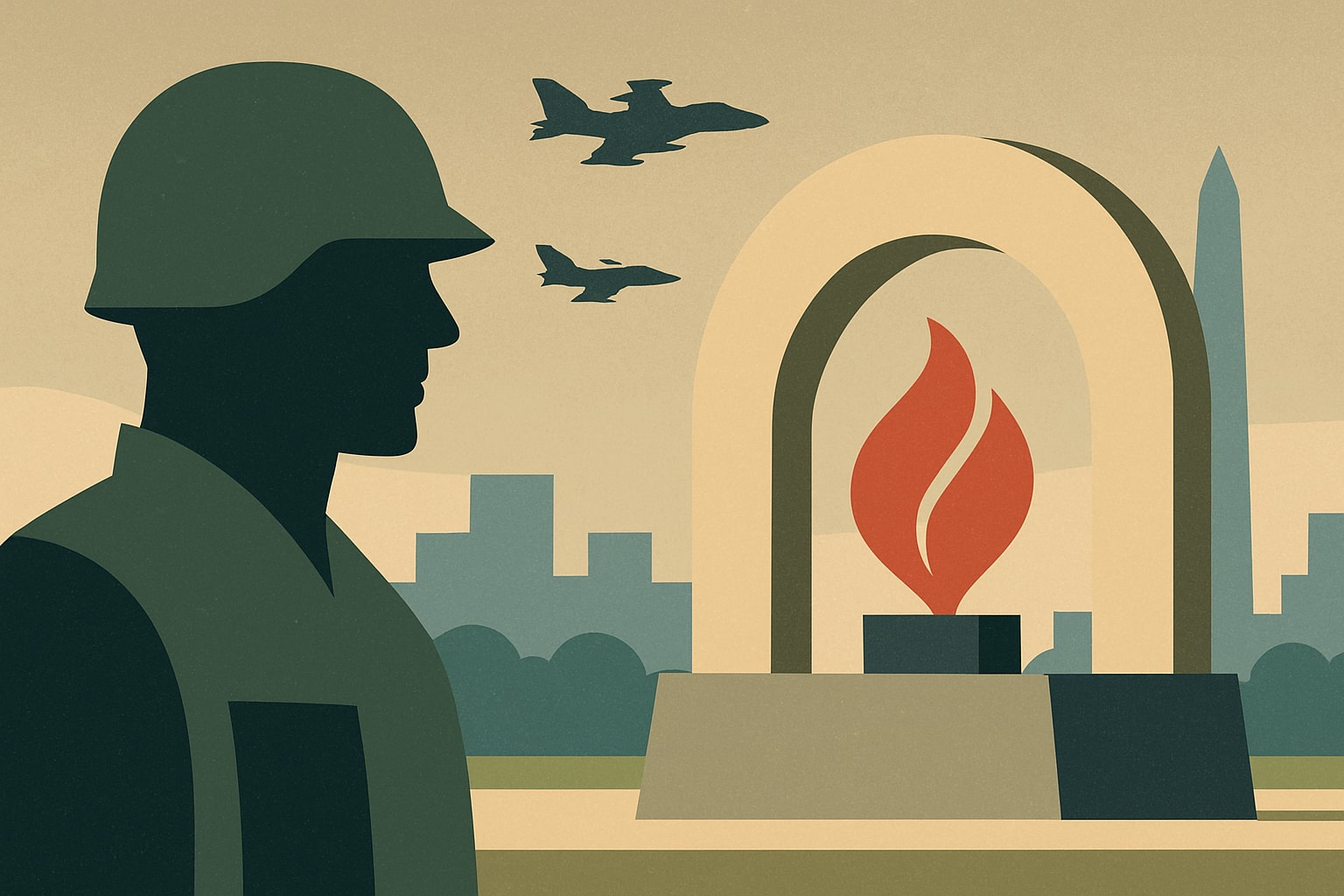 Editorial illustration for: Design for Global War on Terrorism Memorial Unveiled in Washington