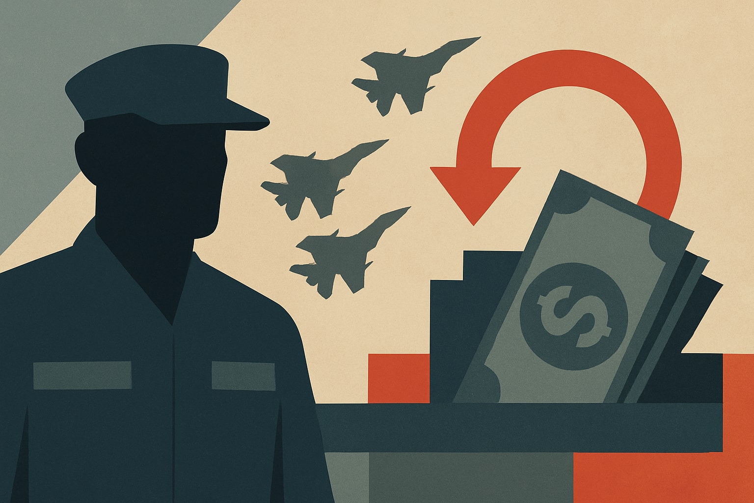 Editorial illustration for: SASC Moves to Codify Trump’s Executive Order on Defense Stock Buybacks