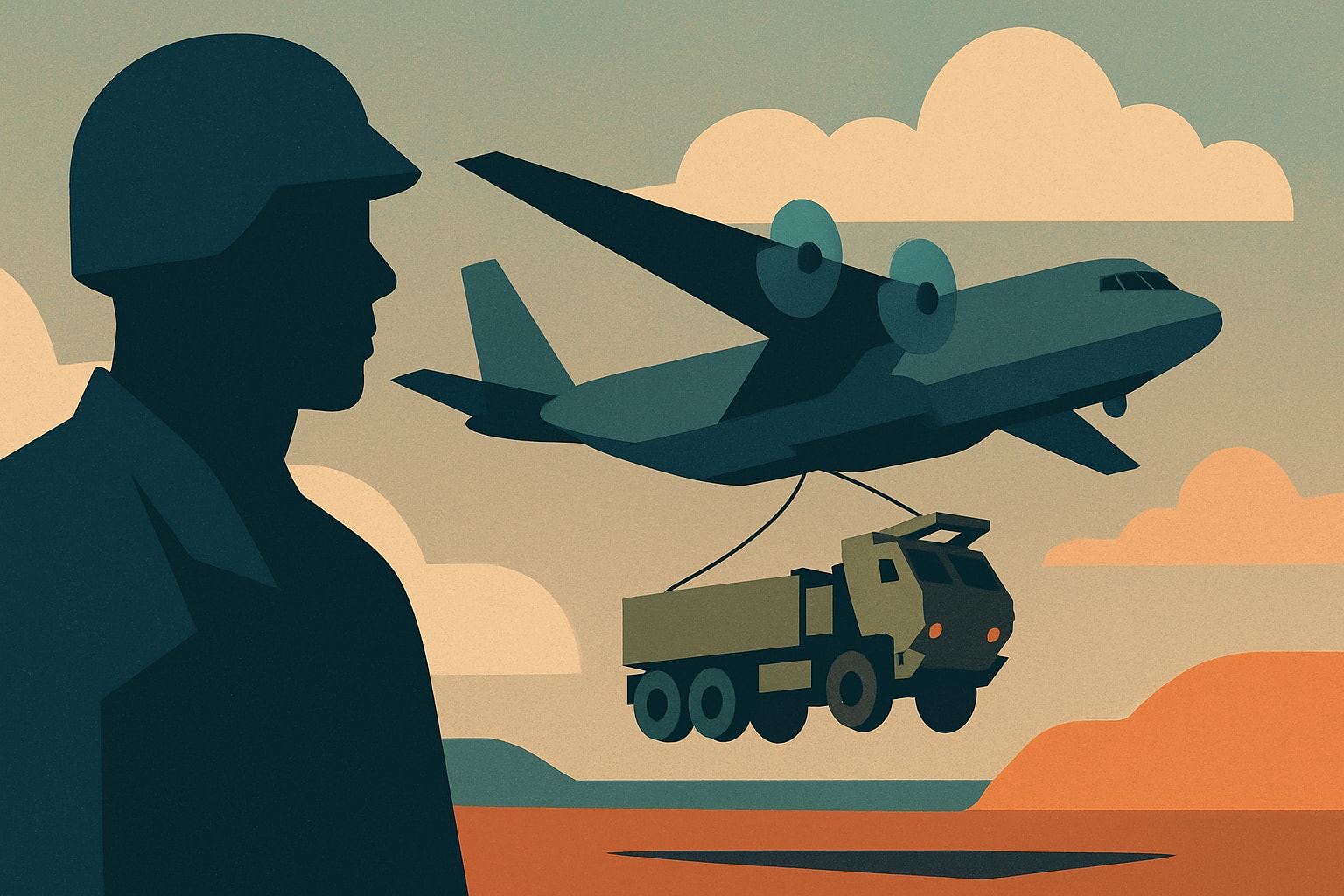 Editorial illustration for: National Guard Troops Fly HIMARS 2,000 Miles for Rapid Strike Training