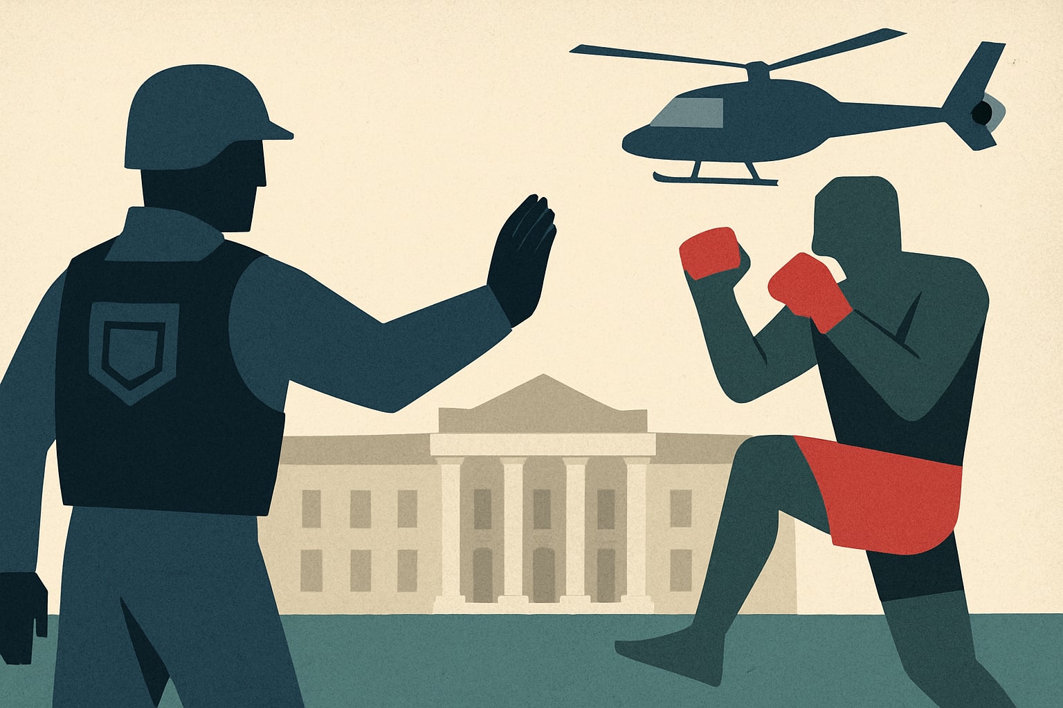 Editorial illustration for: FBI Disrupts Planned Attack on UFC Event at the White House