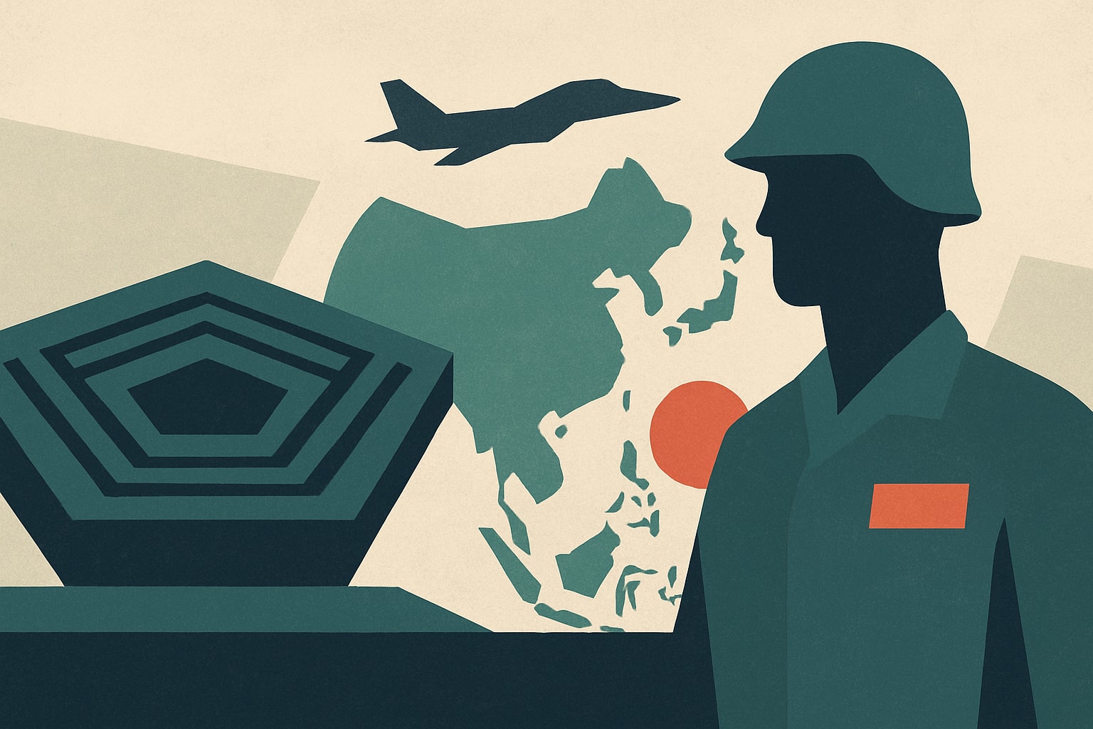 Editorial illustration for: Pentagon Reverts INDOPACOM Name to U.S. Pacific Command