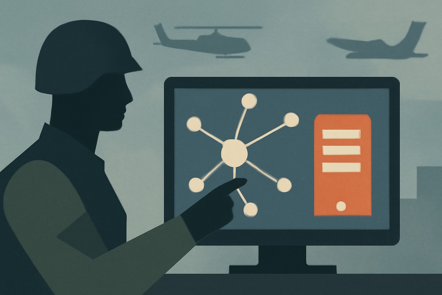Editorial illustration for: Army Launches Data Operations Center as Information Hub