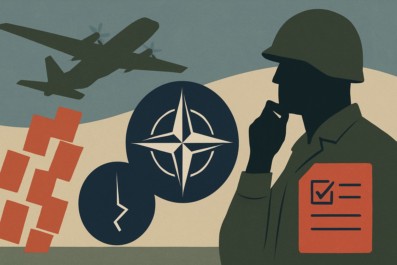 Editorial illustration for: NATO Chief Addresses U.S. Military Cutbacks and Backup Plans