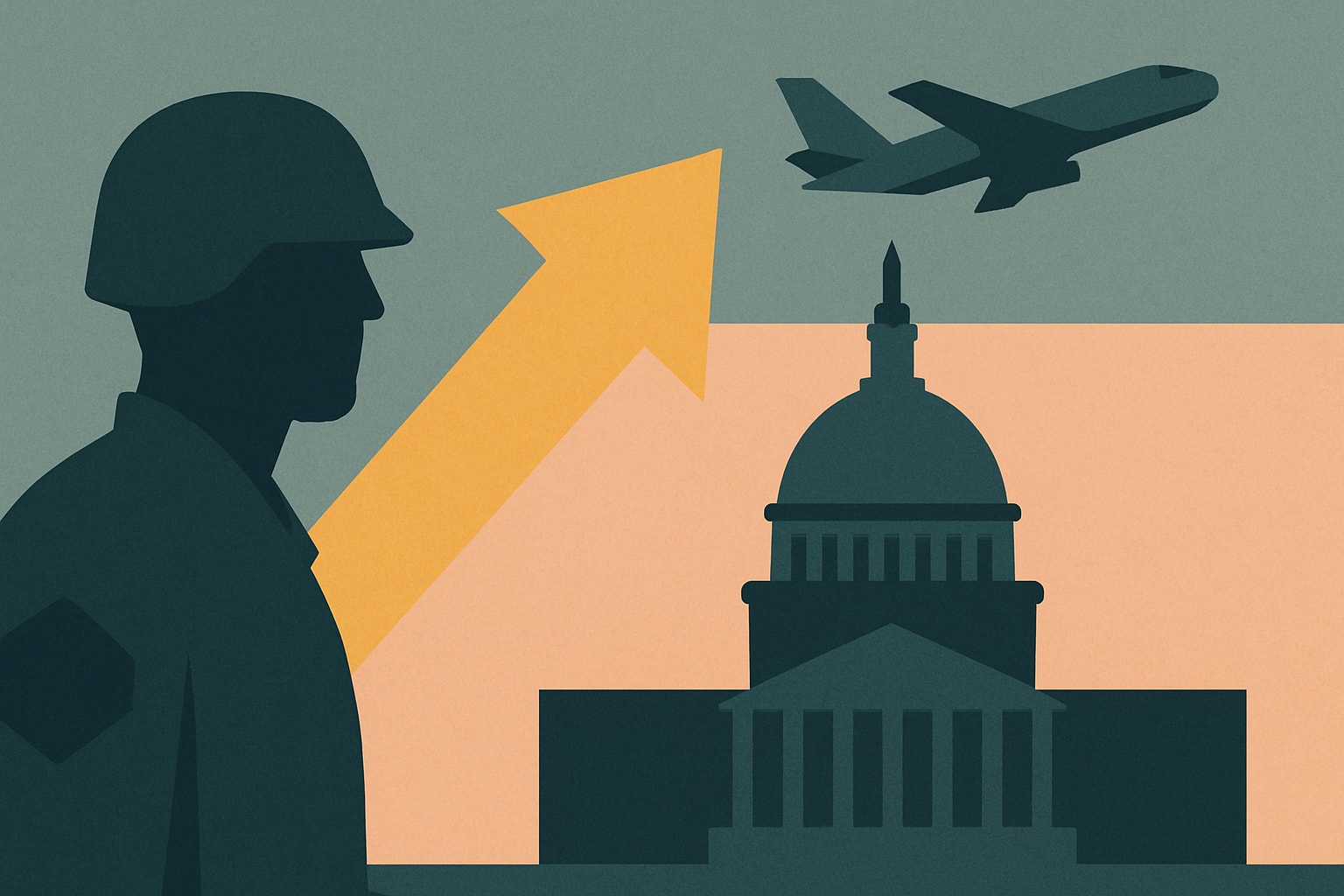 Editorial illustration for: Senate Committee Proposes 3.6% Military Pay Raise, Rejecting White House Request for More