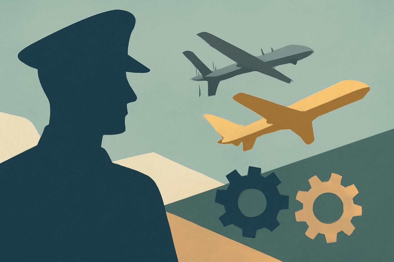 Editorial illustration for: Air Force Selects General Atomics and Anduril for CCA Production Contracts