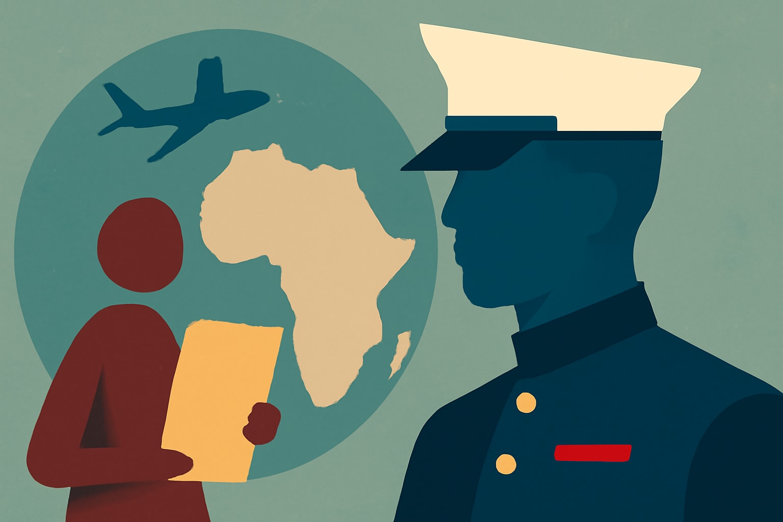 Editorial illustration for: South African Student Wins Marine Corps Art Competition