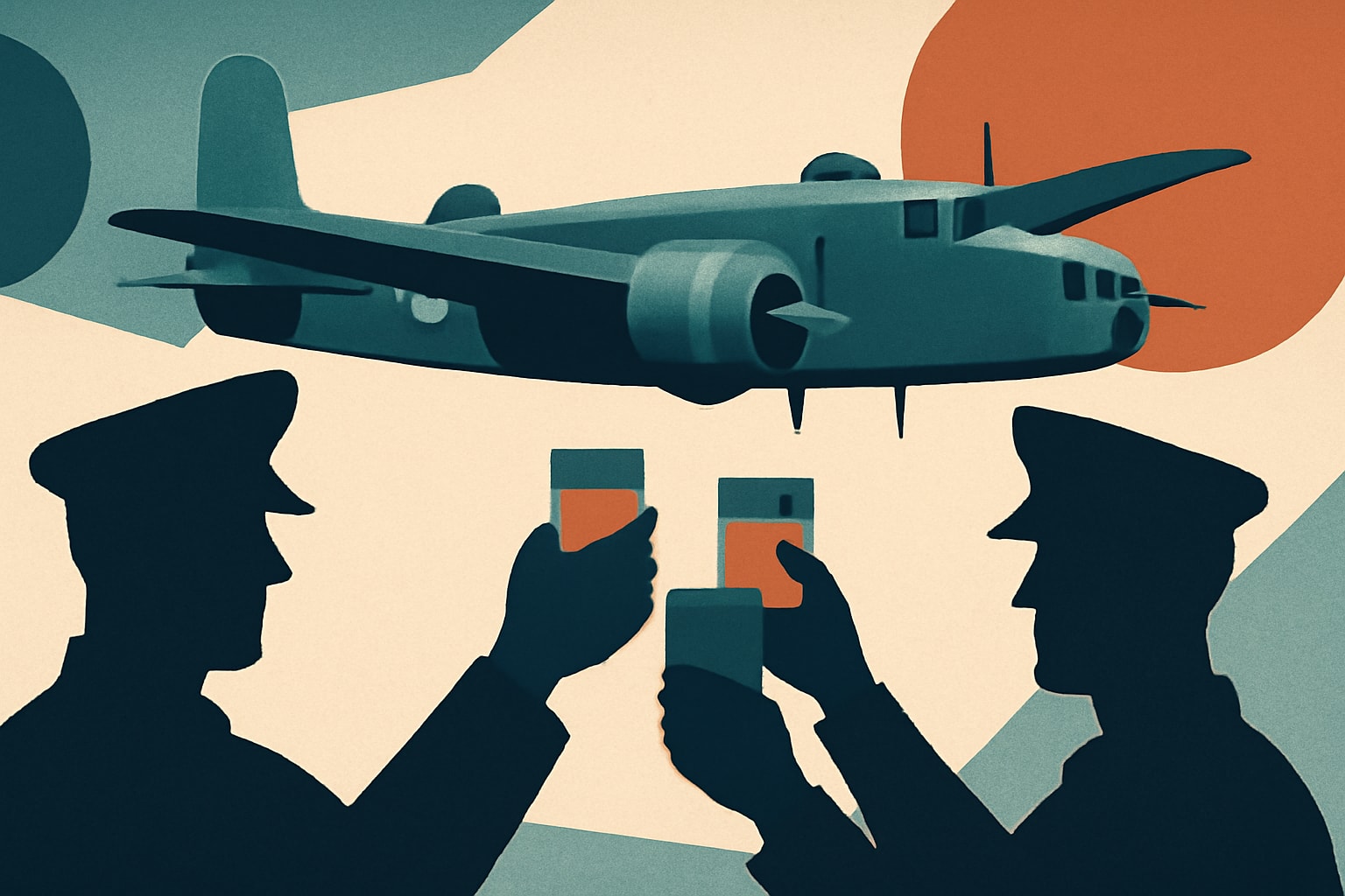Editorial illustration for: Air Force Leaders Honor Doolittle Raiders at Memorial Toast