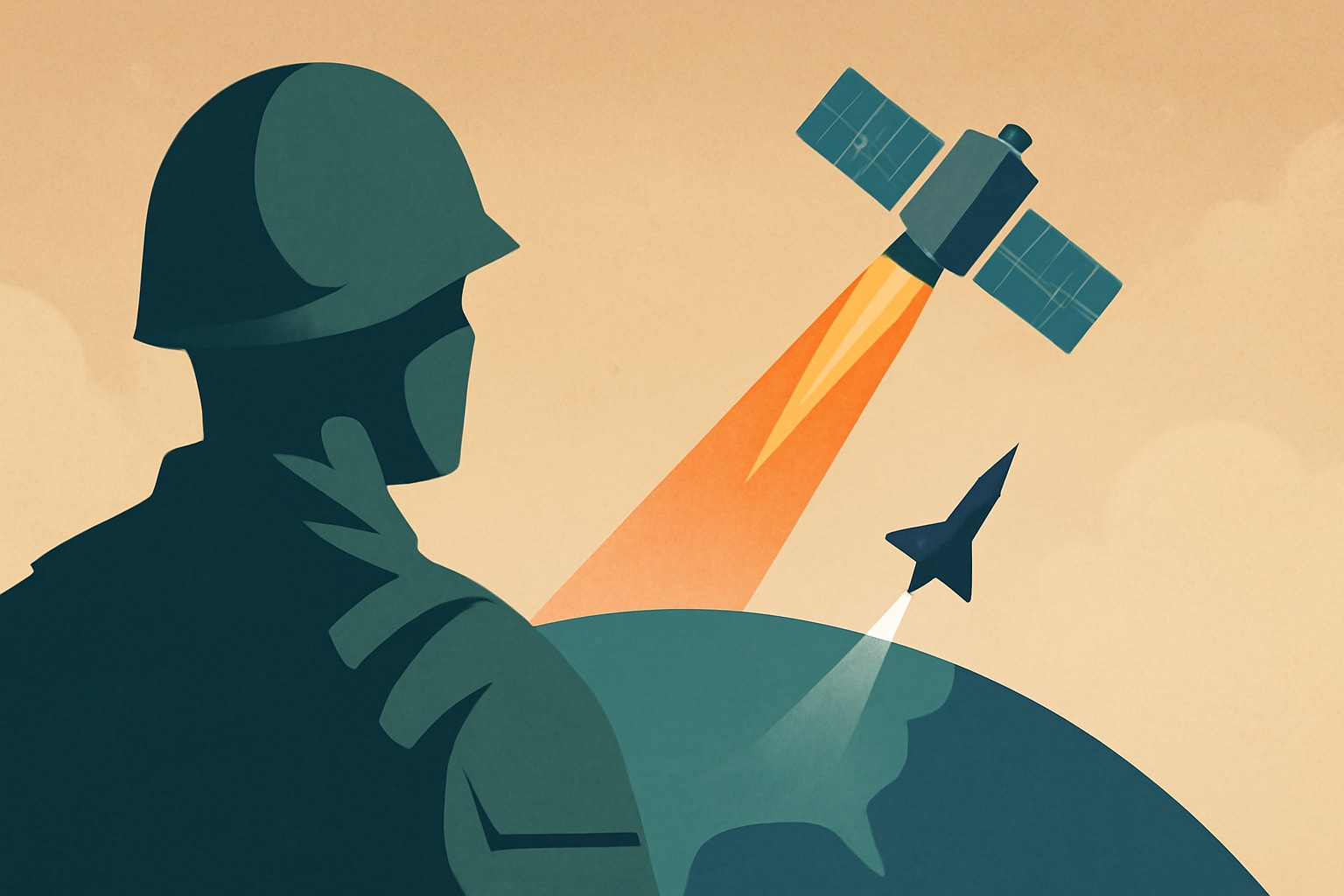 Editorial illustration for: Space Force Launches Satellite to Low-Earth Orbit in Under 17 Hours