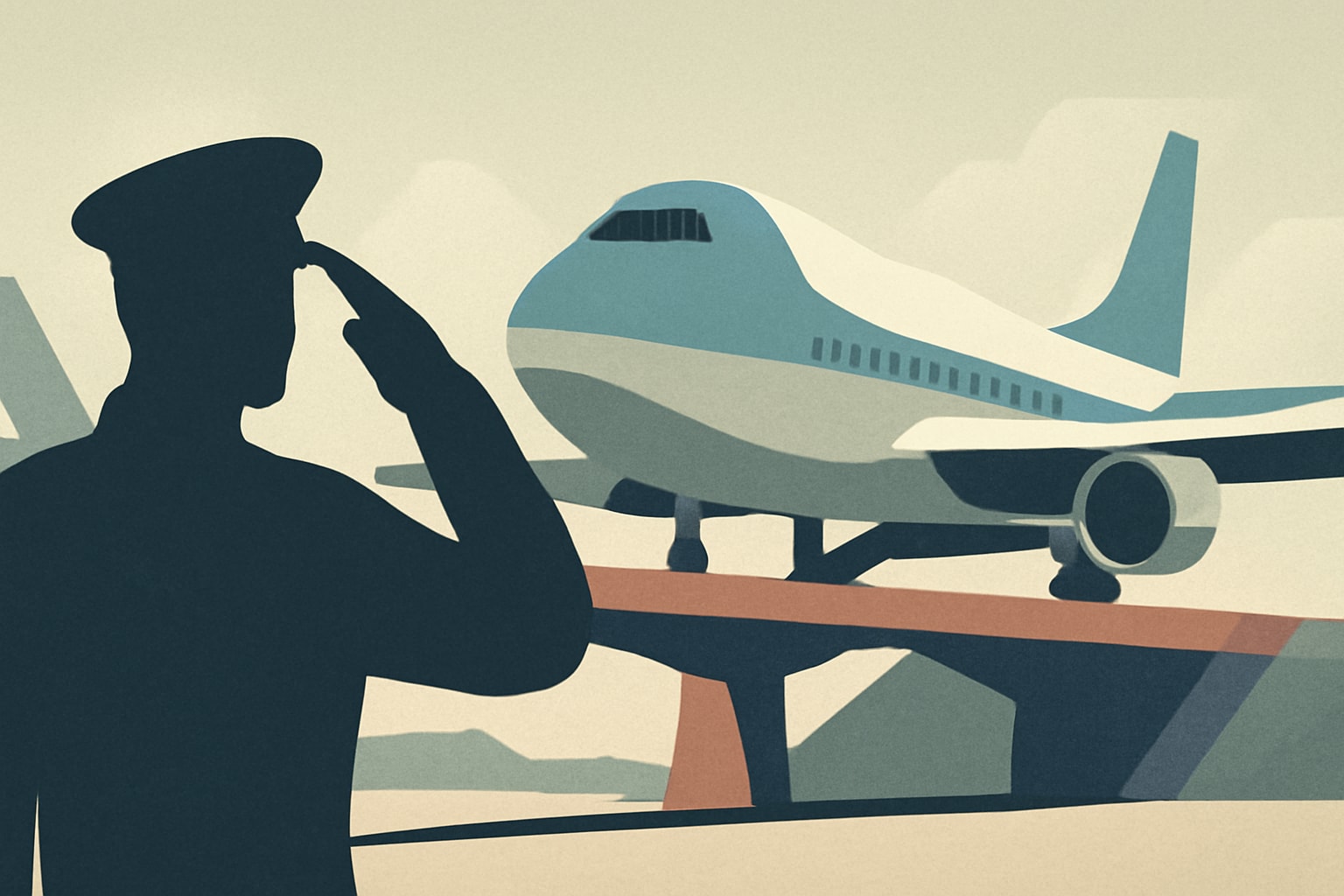 Editorial illustration for: New ‘Bridge’ Air Force One Arrives at Andrews for Commissioning Flights