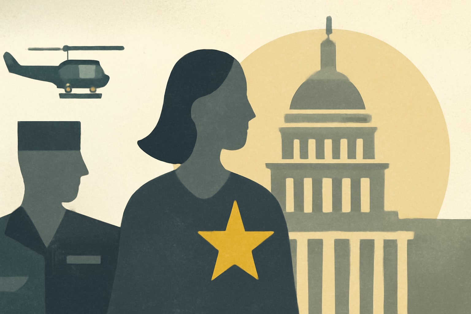 Editorial illustration for: Gold Star Spouses Advocate for Improved Survivor Benefits on Capitol Hill