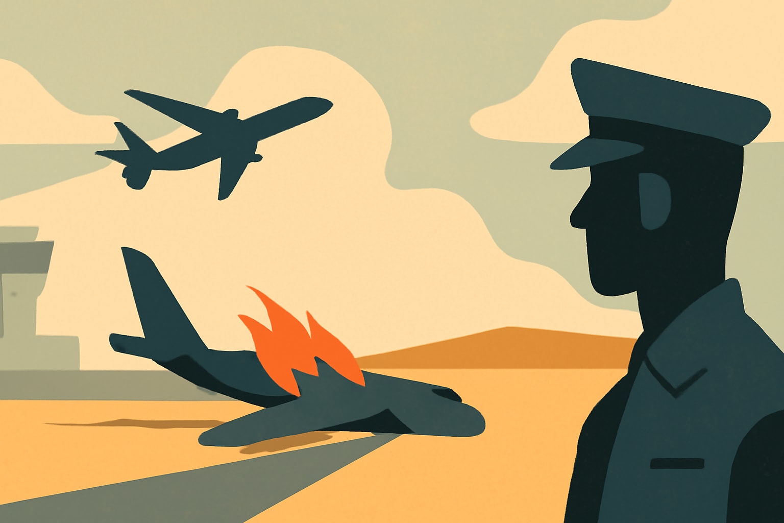 Editorial illustration for: Flights Resume at Edwards Air Force Base Following B-52 Crash