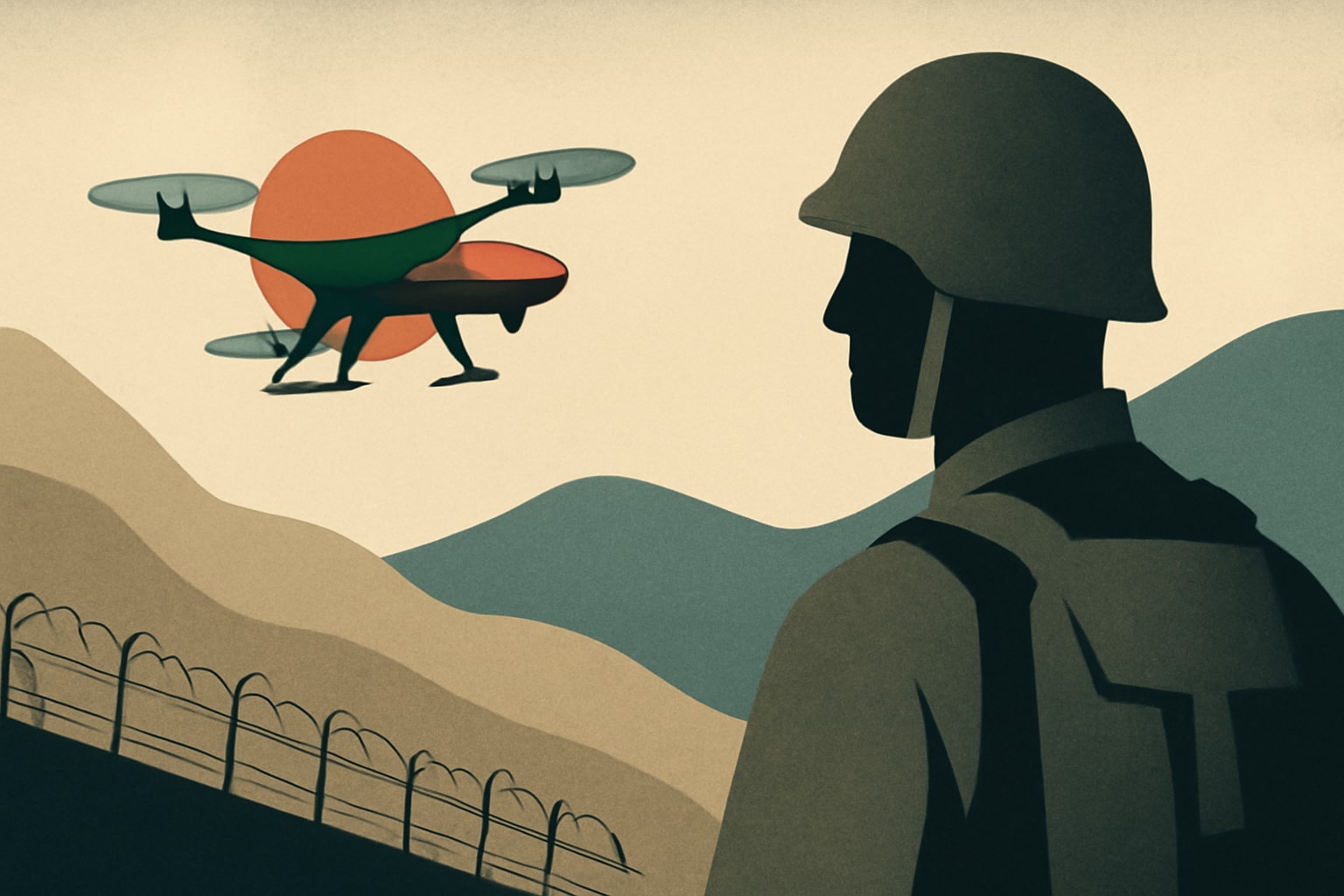 Editorial illustration for: Emerging Drone Technology in Lebanon Challenges Israeli Defense