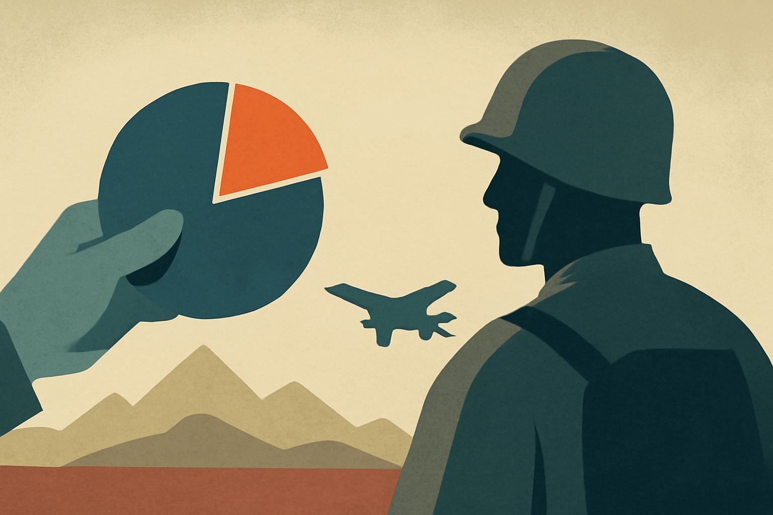 Editorial illustration for: Poll Reveals Only 23% of Americans Believe Iran War Was Worth It