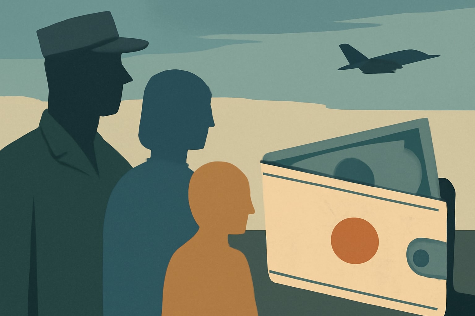 Editorial illustration for: A Third of Military Families Report $500 or Less in Emergency Savings