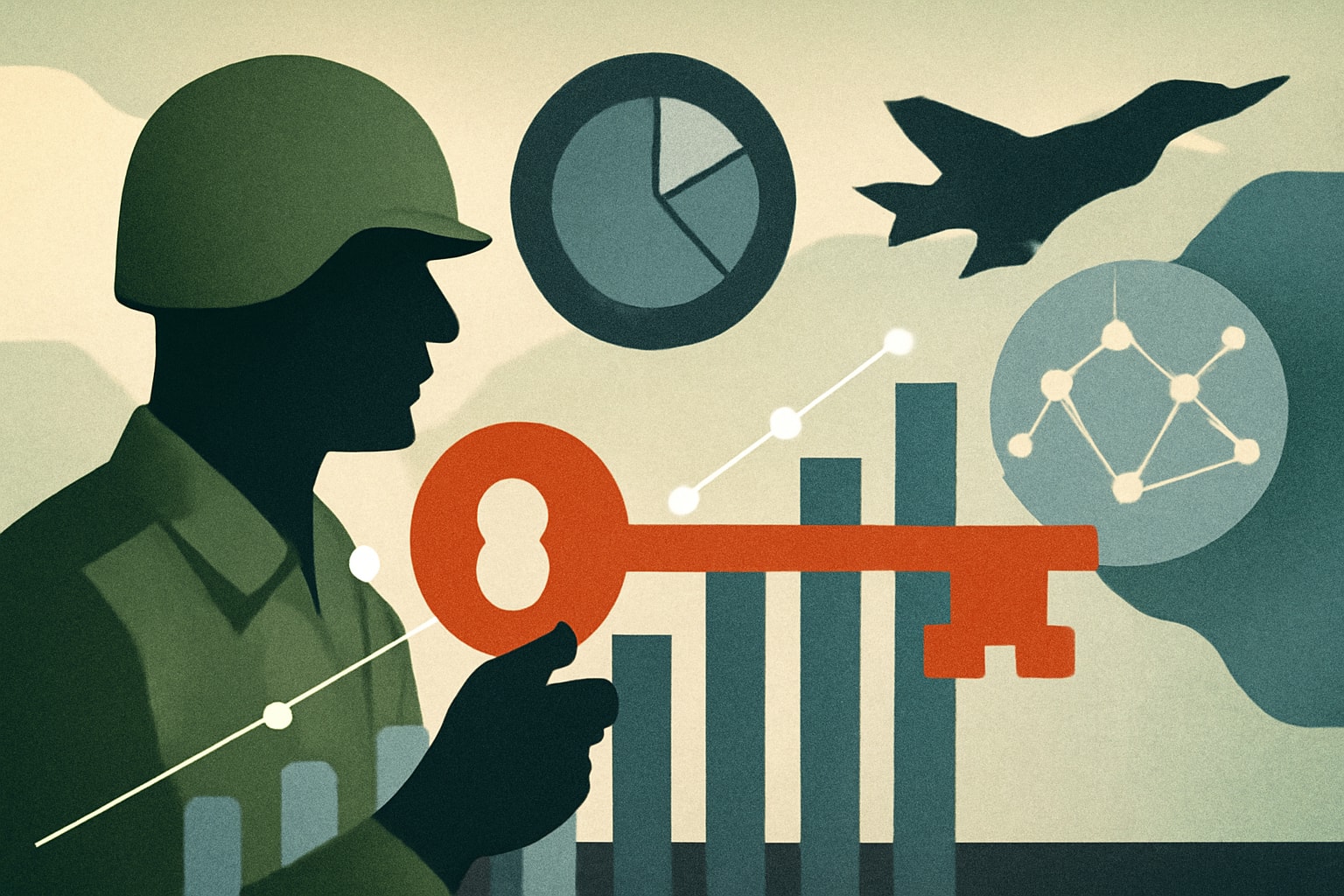 Editorial illustration for: Data Management: The Key to Future Military Decision-Making