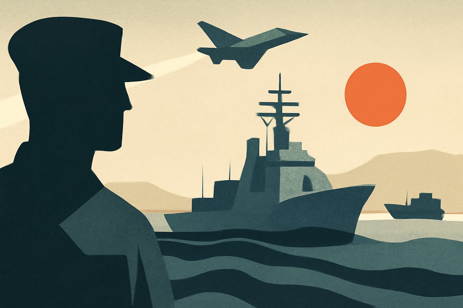 Editorial illustration for: US Navy to Blockade Strait of Hormuz, Trump Announces