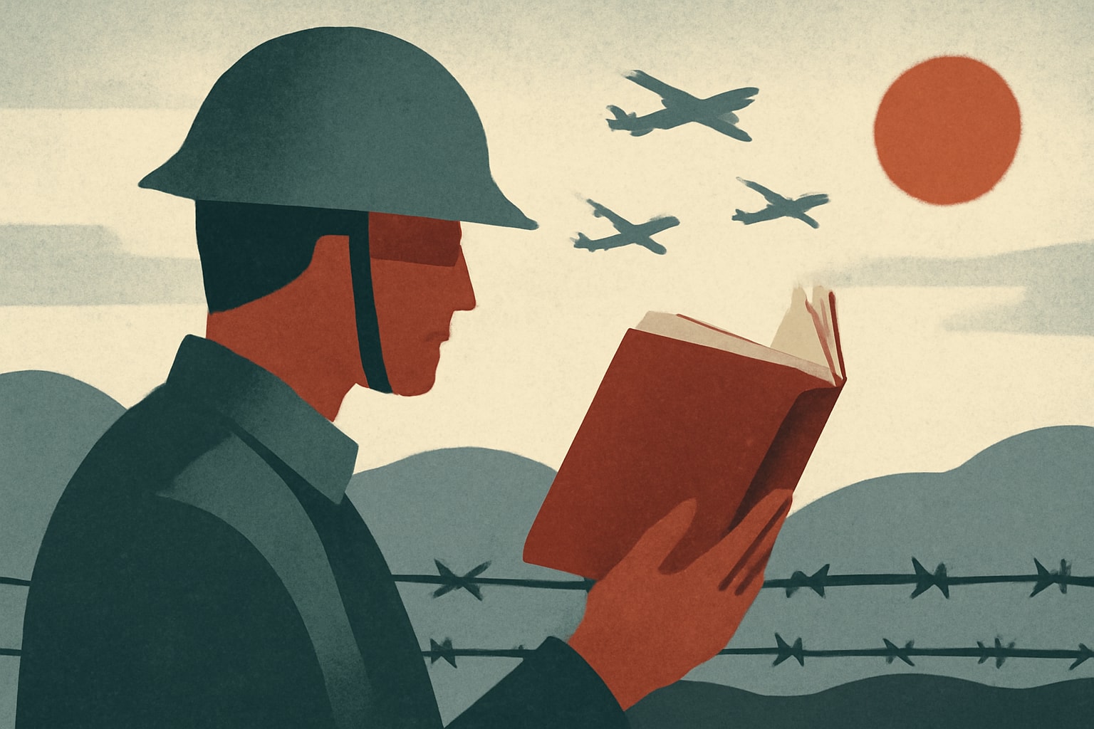 Editorial illustration for: 'All Quiet on the Western Front' Finds a New Voice with Latest Translation