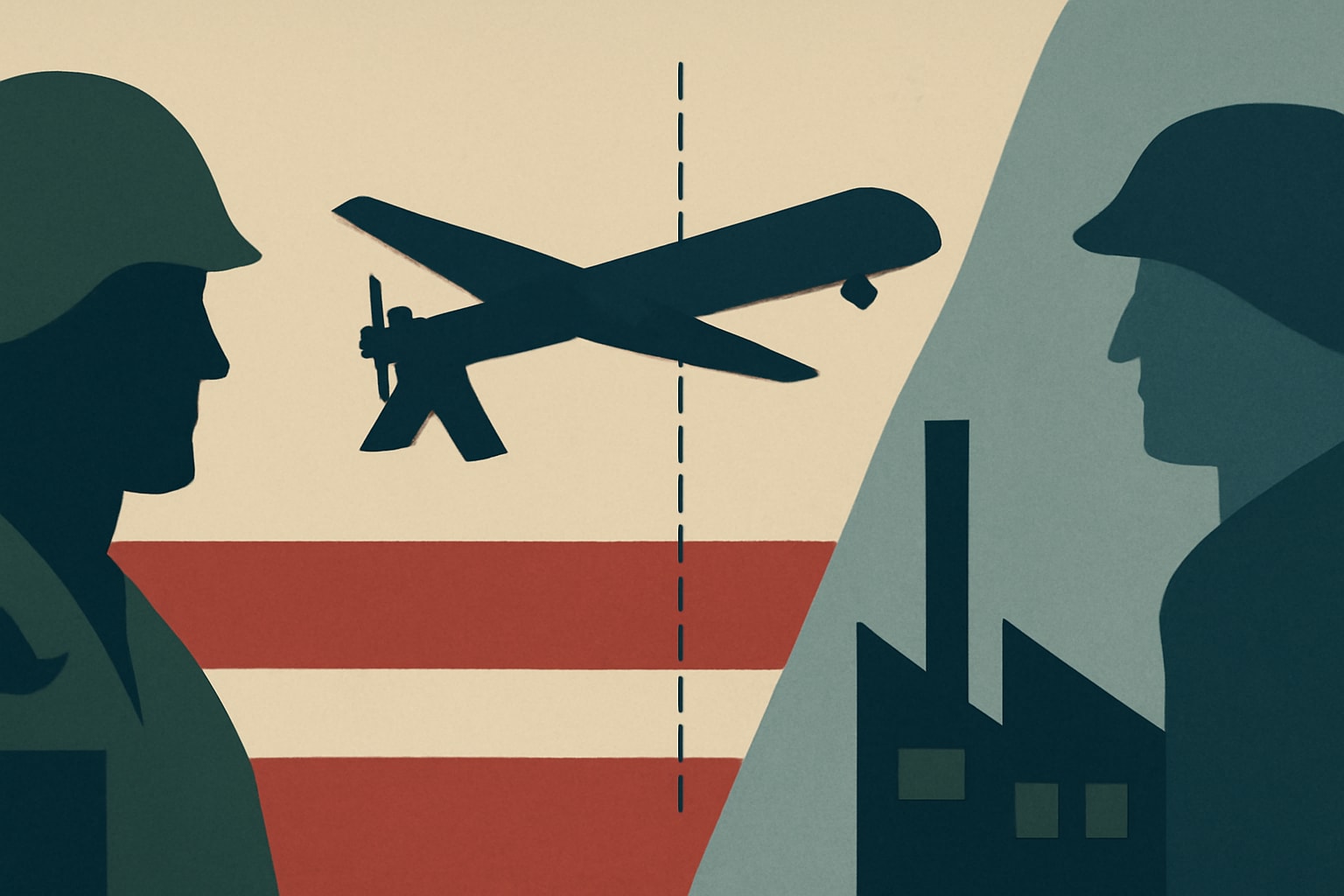 Editorial illustration for: Latvia and Ukraine to Open Drone Factory Right on Baltic Nation’s Border with Russia