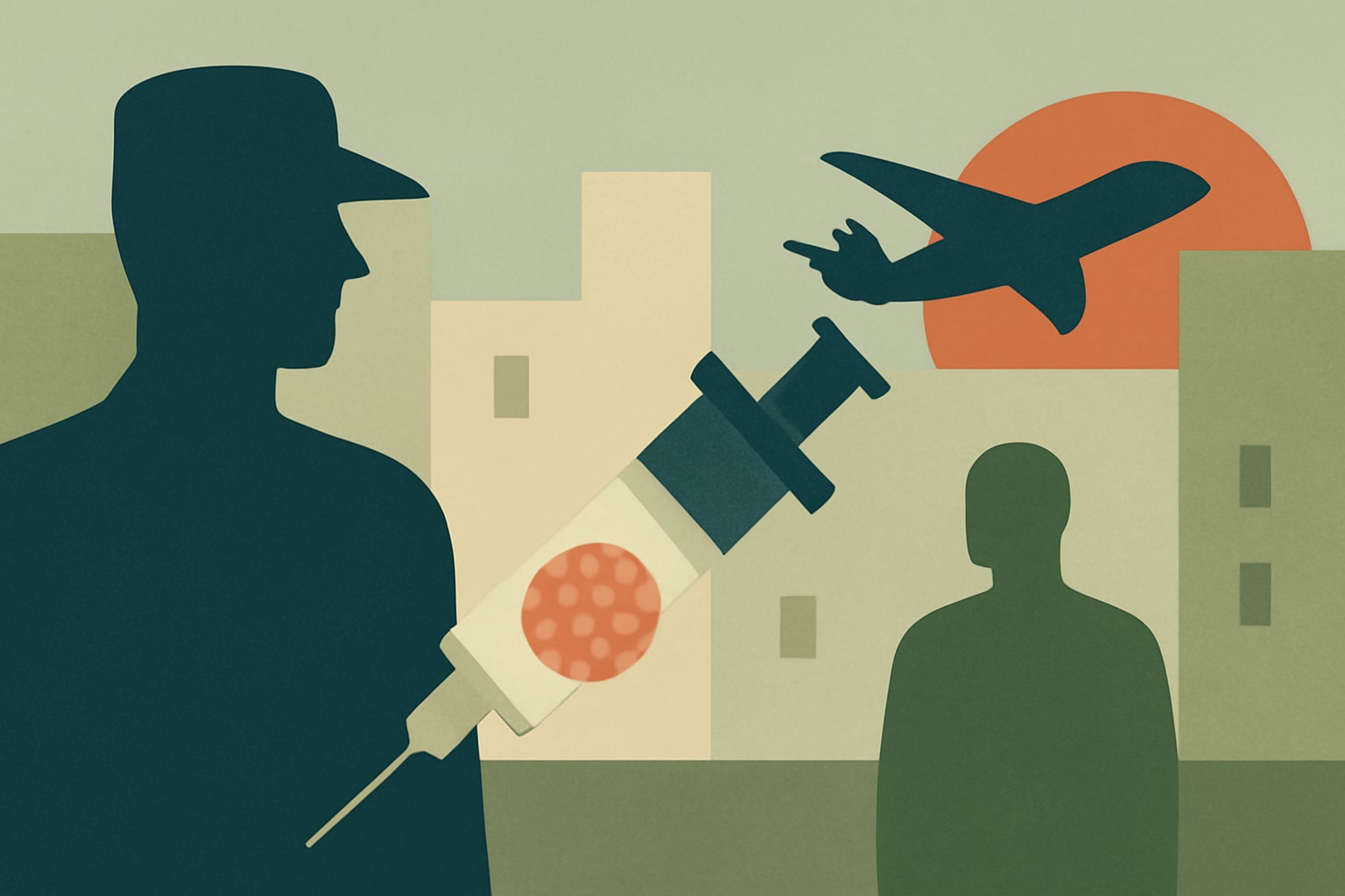 Editorial illustration for: NDAA Amendment Mandates Influenza Vaccine After Lackland Air Force Outbreak