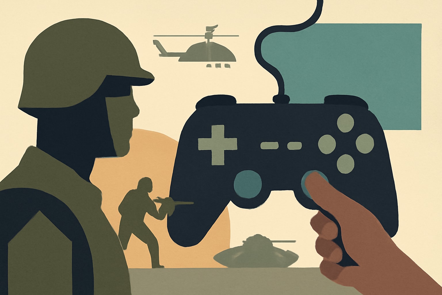 Editorial illustration for: Marine Corps Experiments with Video Games for Training