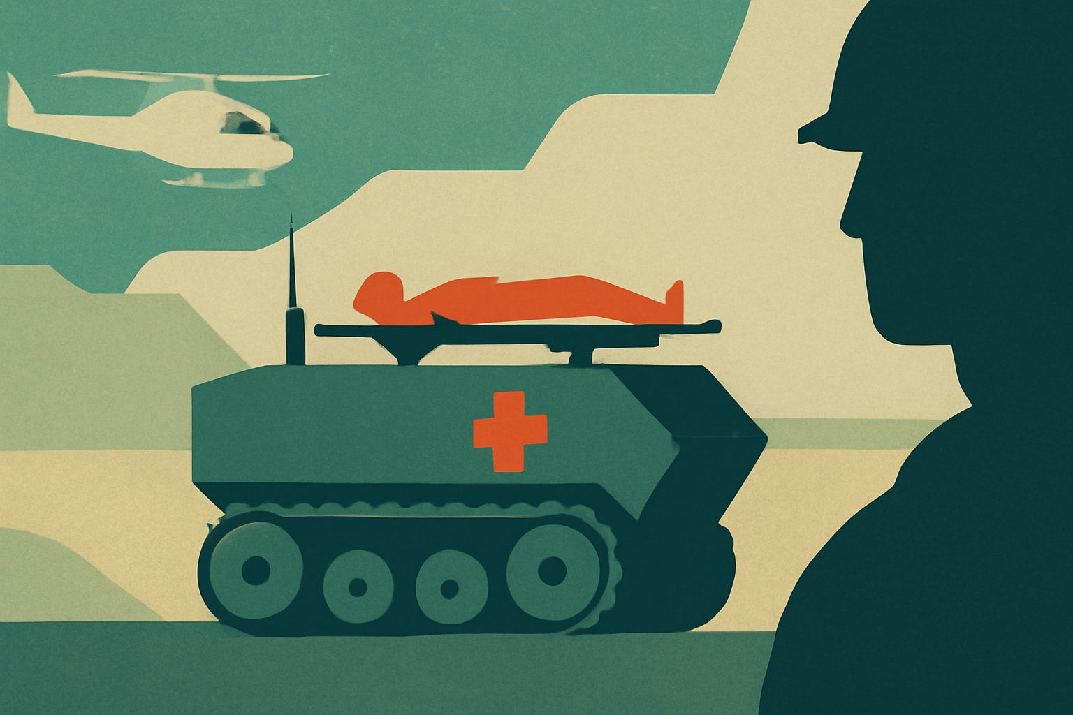 Editorial illustration for: Army Solicits Unmanned Ground Vehicle for Evacuating Wounded Soldiers