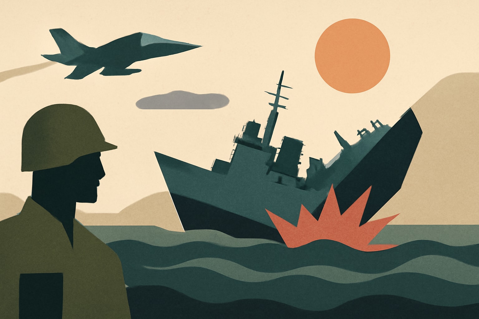 Editorial illustration for: USS Juneau Sunk as Part of Military Training Exercise Off Guam
