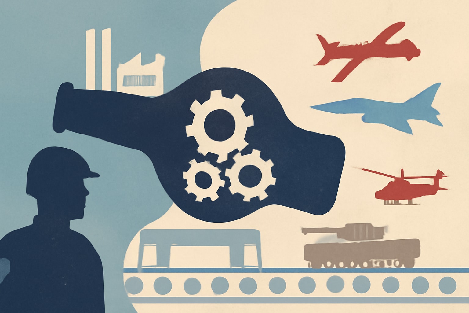 Editorial illustration for: Manufacturing Bottlenecks Hinder Pentagon's Technology Delivery