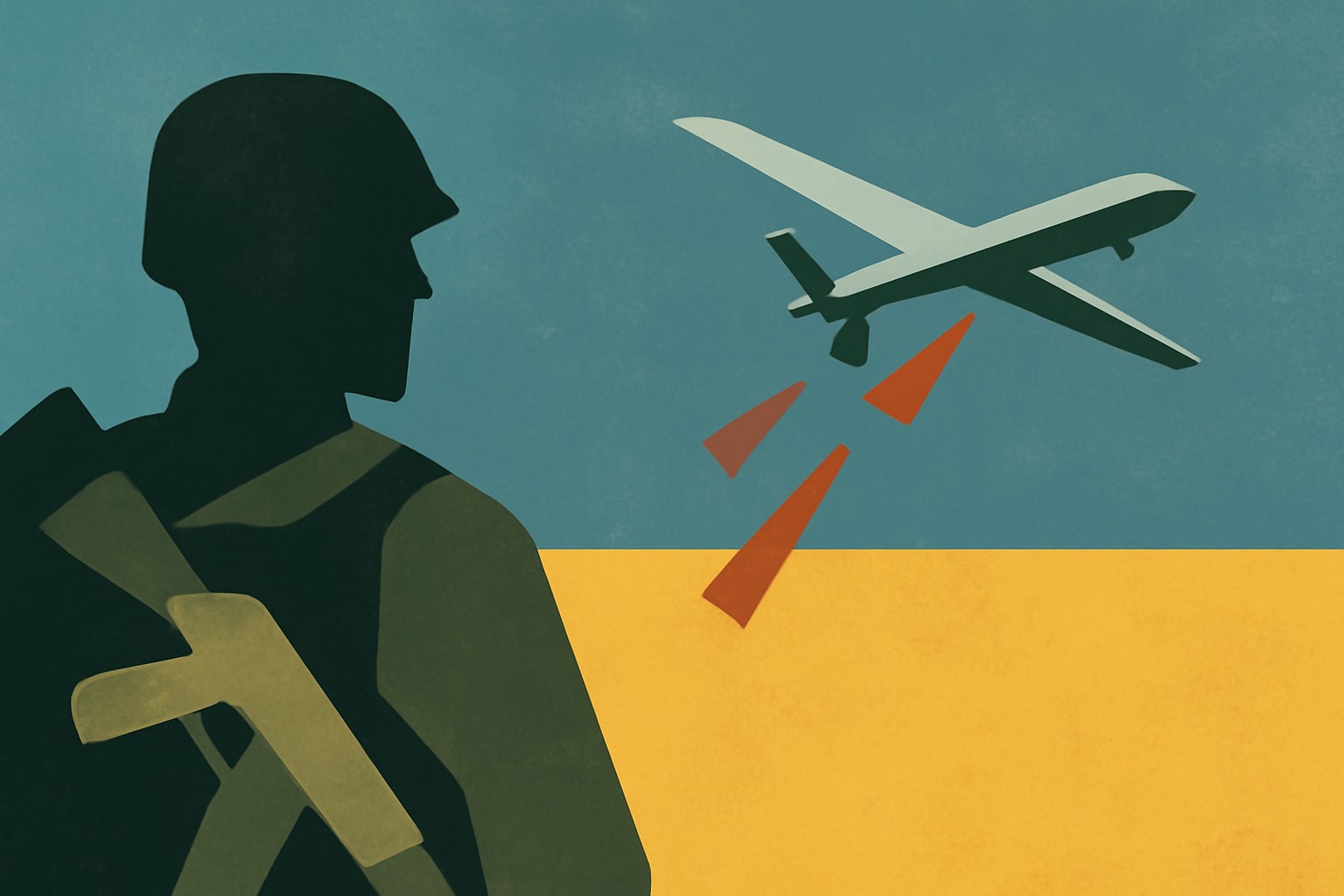 Editorial illustration for: Ukraine's Innovative Drone Warfare: Lessons for U.S. Military Strategy