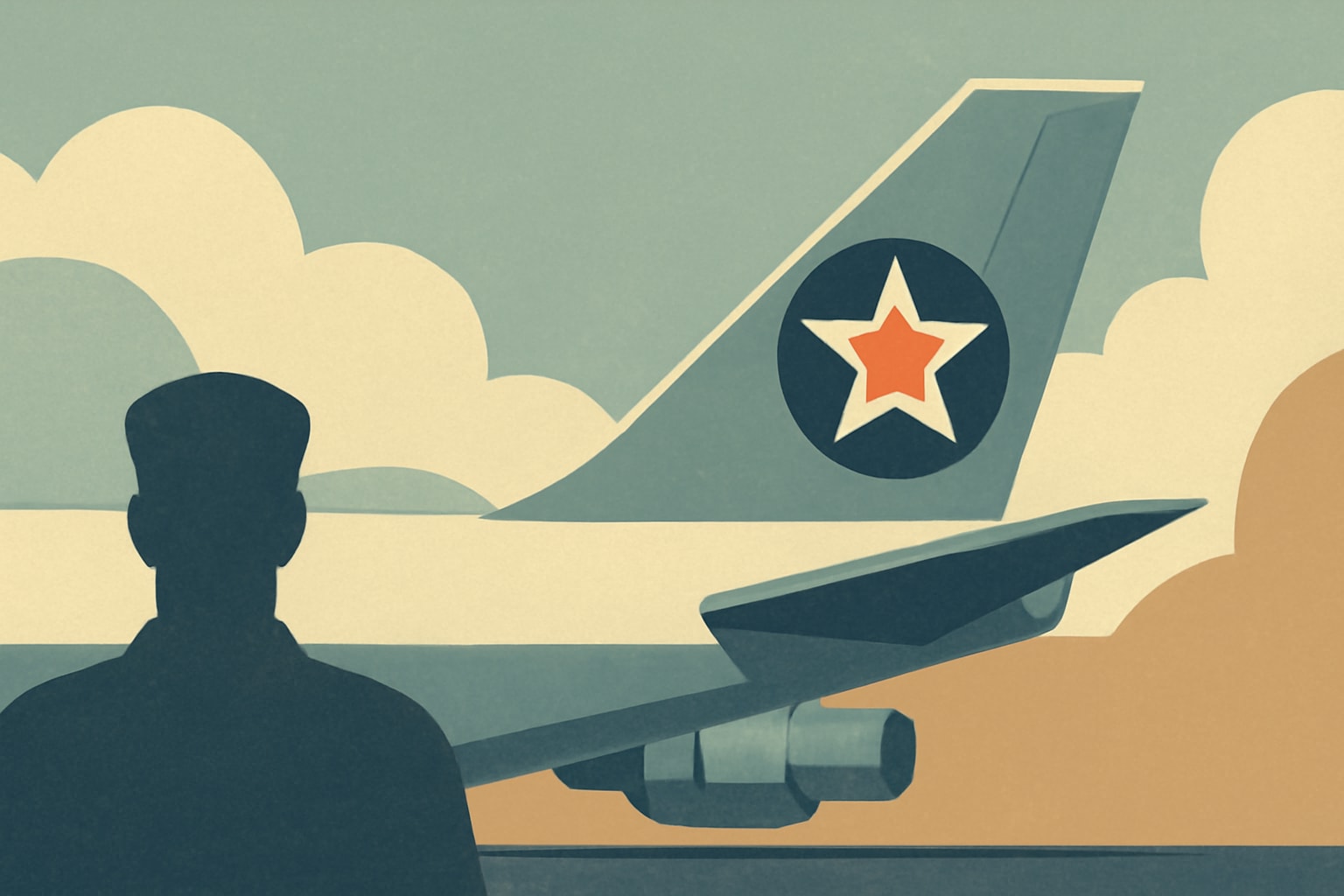 Editorial illustration for: Air Force Revives WWII Tail Insignia for E-4B Nightwatch