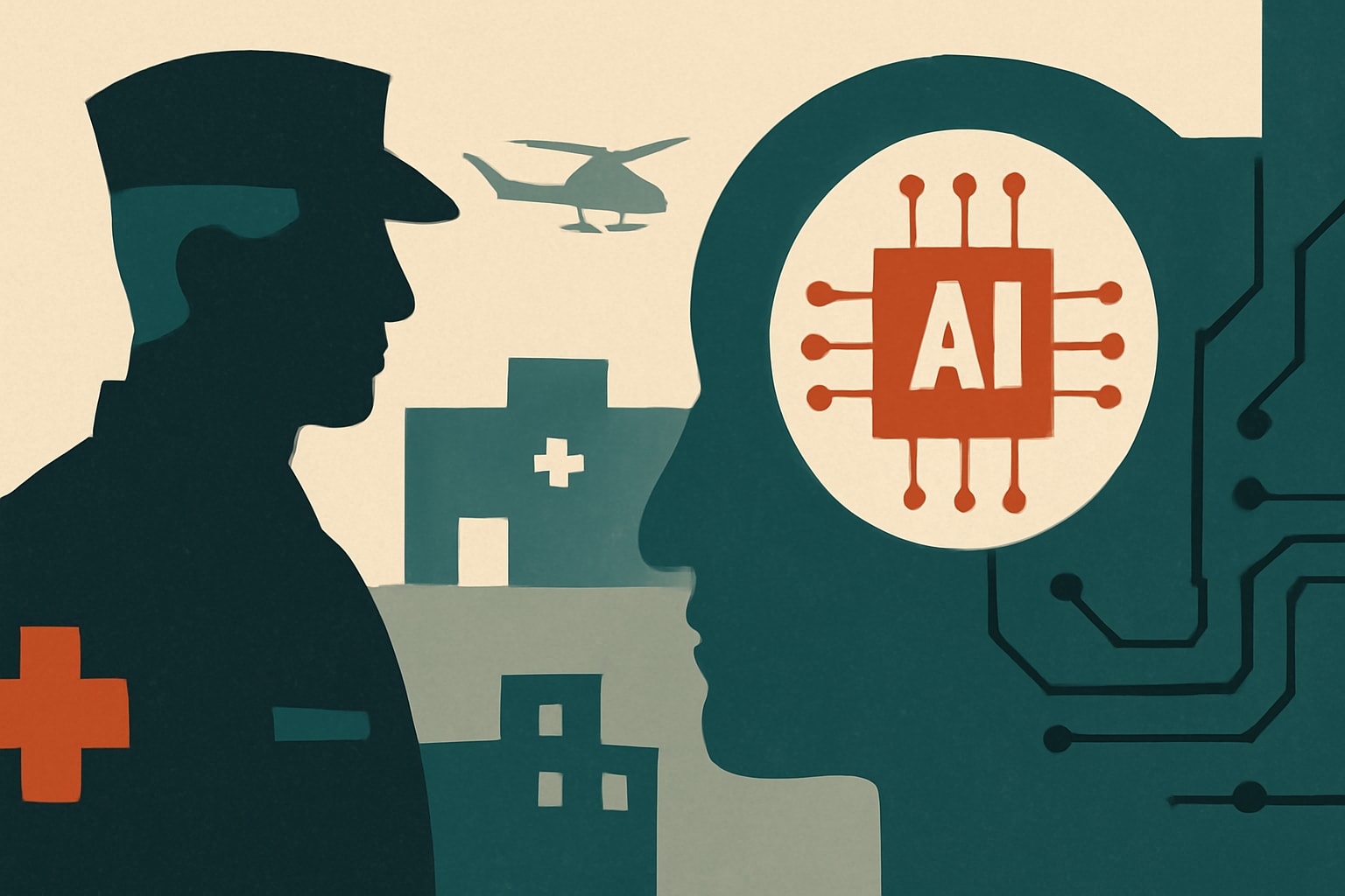 Editorial illustration for: VA Implements Hundreds of AI Systems Impacting Veterans' Care
