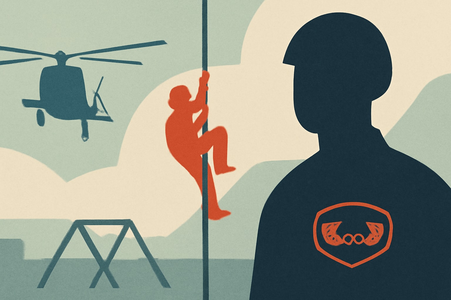 Editorial illustration for: Airman Becomes Only Member of Class to Complete Army Air Assault School