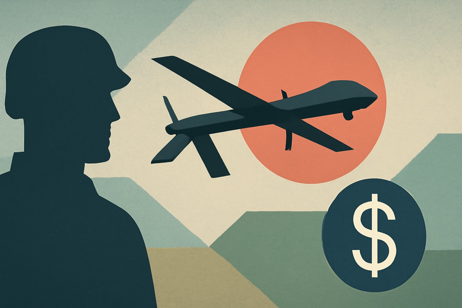 Editorial illustration for: Pentagon Awards $500M Contract for Counter-Drone Technology to AeroVironment