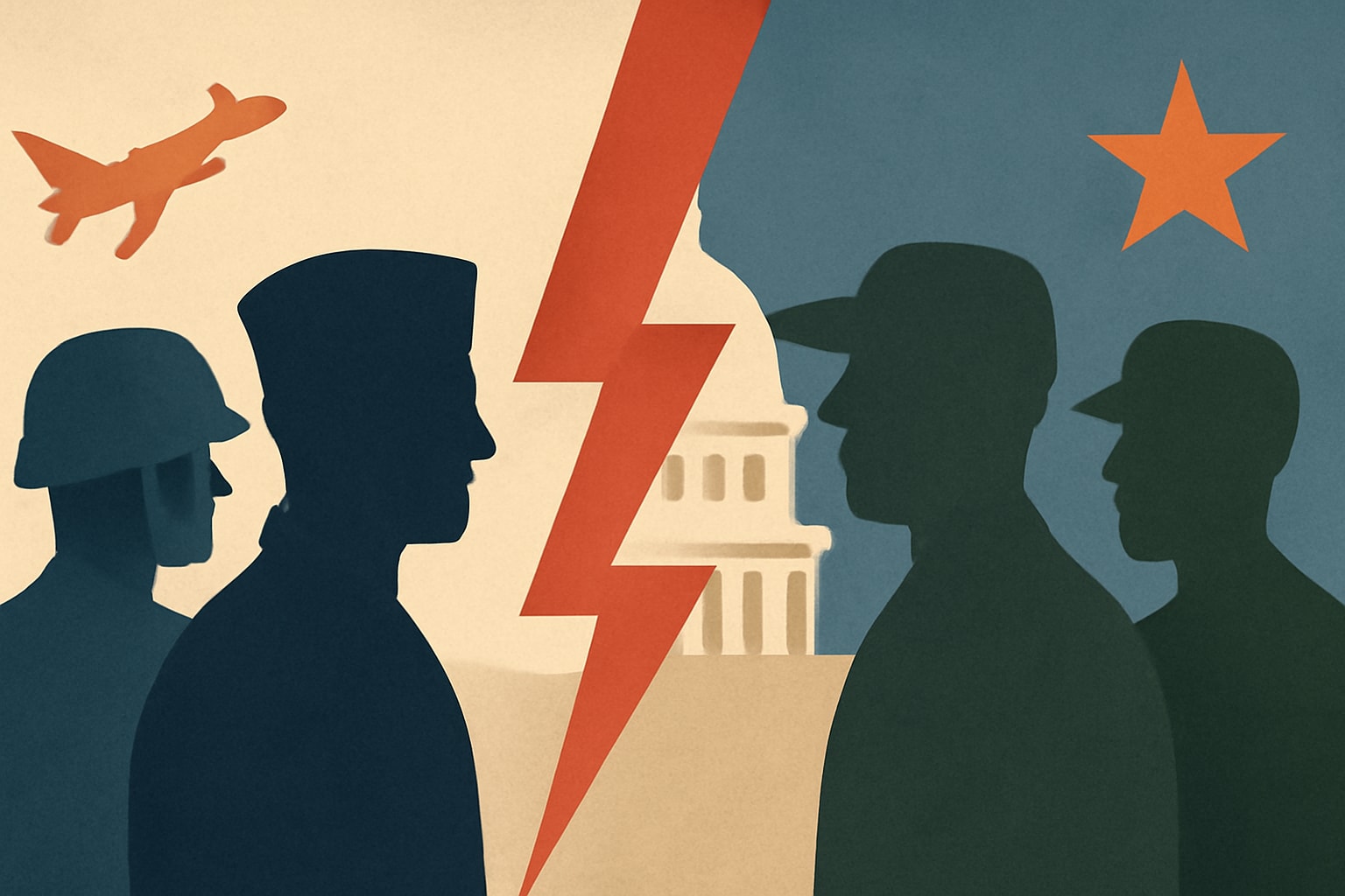 Editorial illustration for: Congressional Debate Over VA Benefits Divides Veterans Groups