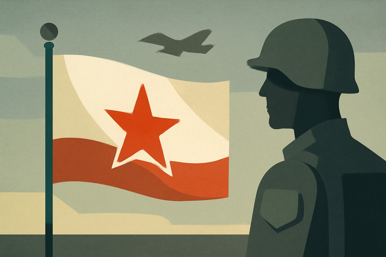 Editorial illustration for: Proposed Honor and Remember Flag Raises Concerns Over Imagery