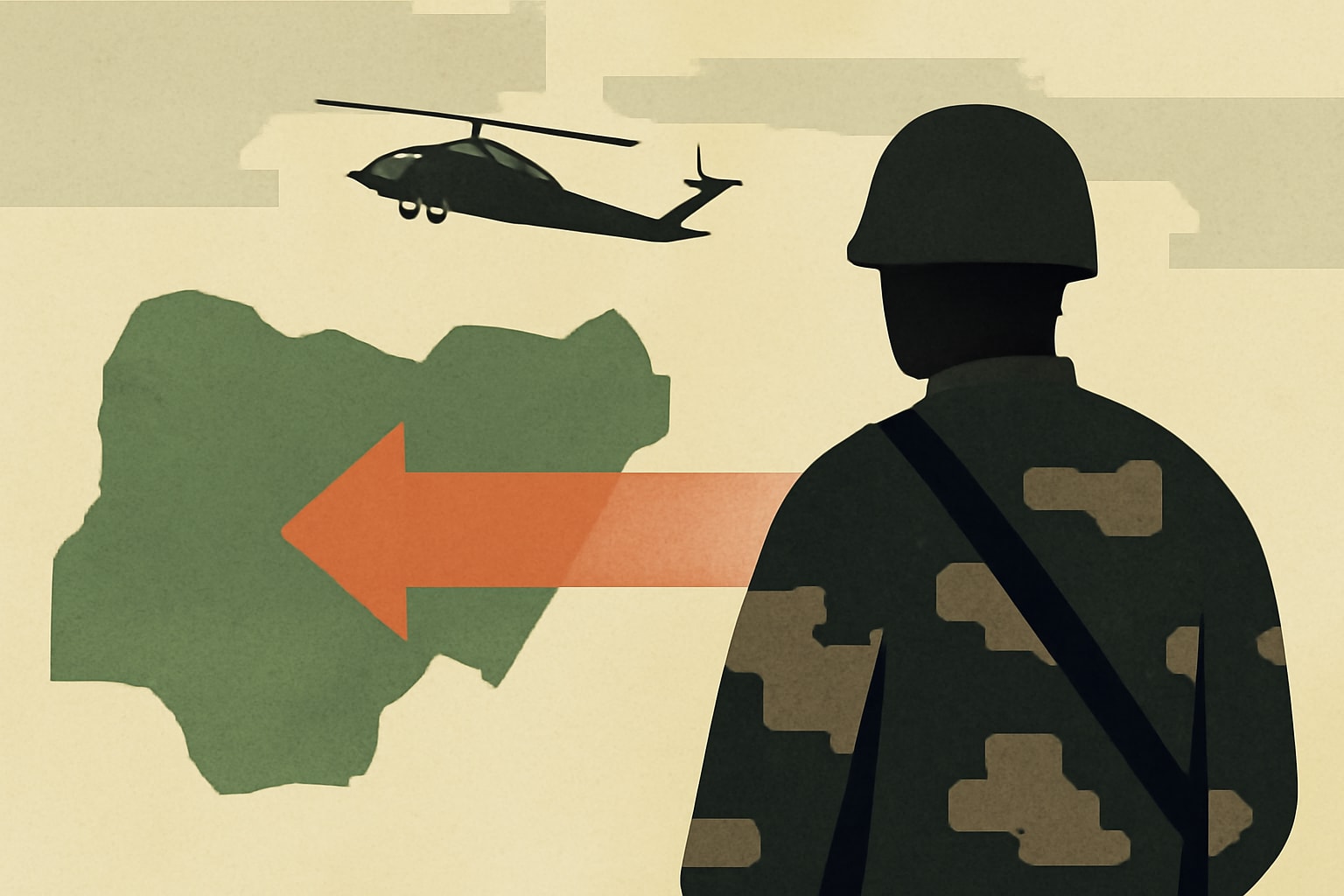 Editorial illustration for: US Withdraws Combat Troops from Nigeria After Counterterrorism Mission
